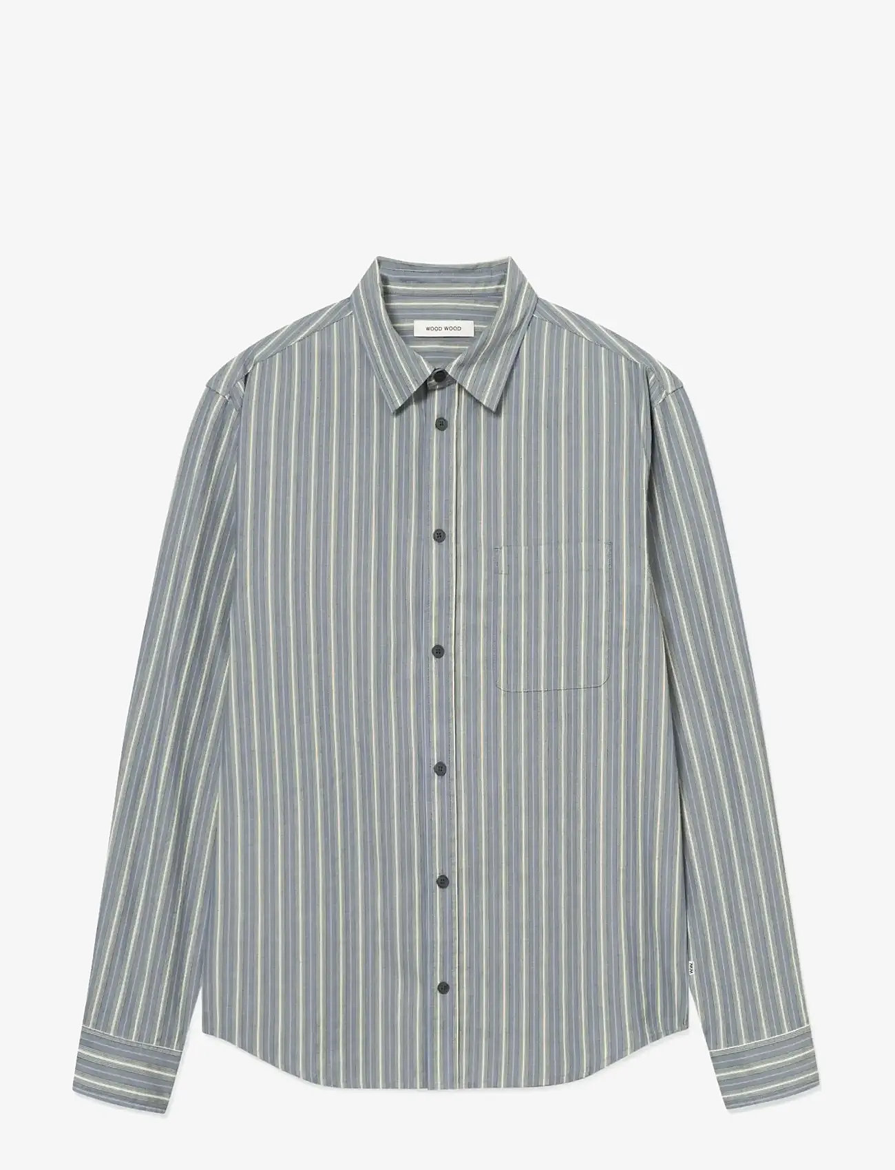 WOOD WOOD - WWCarter shirt 25200 - basic skjorter - vintage blue stripe - 1