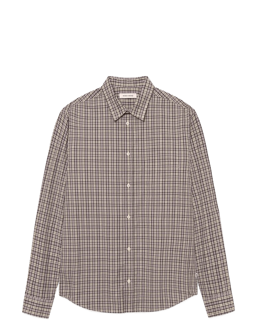 WOOD WOOD - WWCarter shirt check 25115 - karierte hemden - minimal gray check - 1