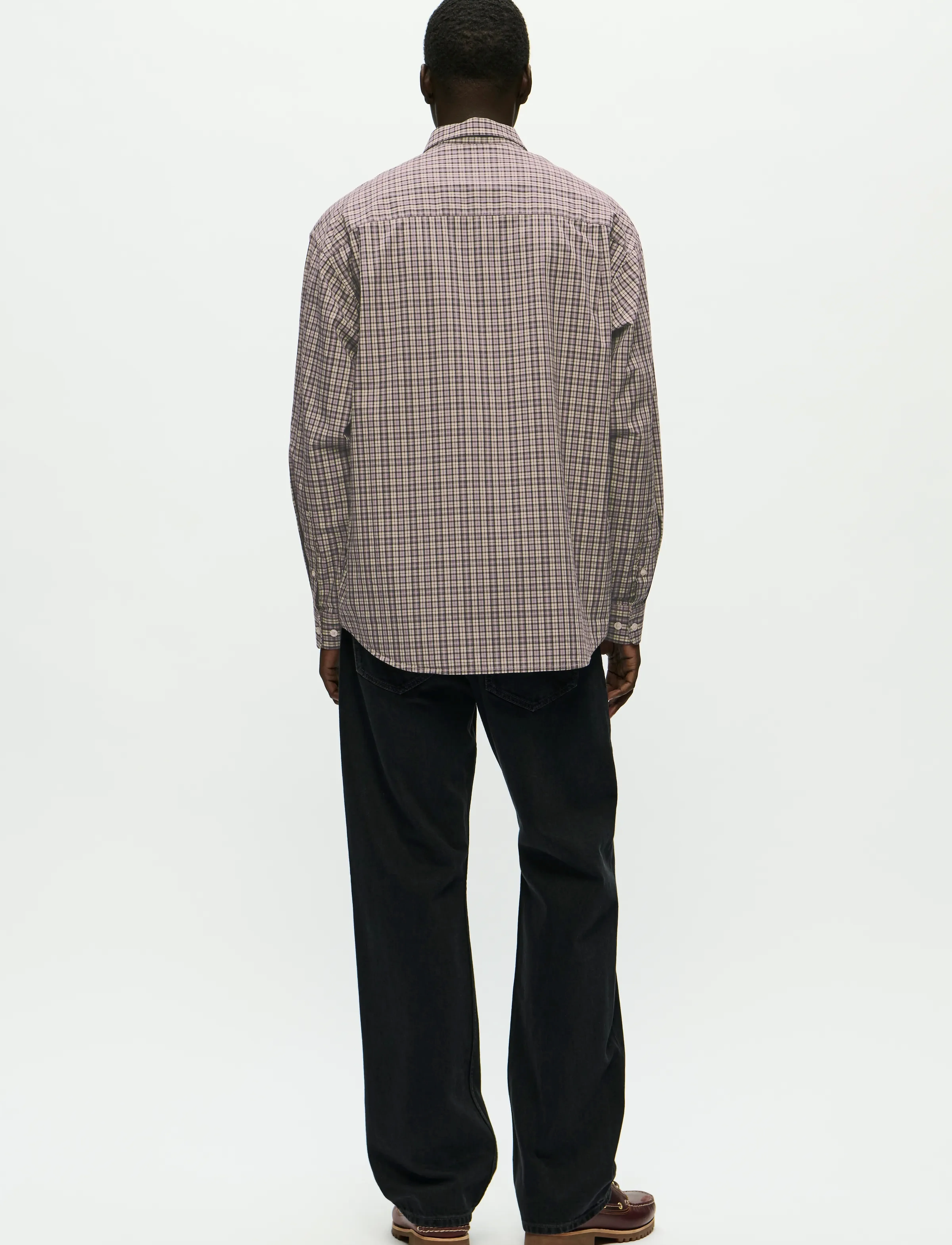 WOOD WOOD - WWCarter shirt check 25115 - minimal gray check - 3