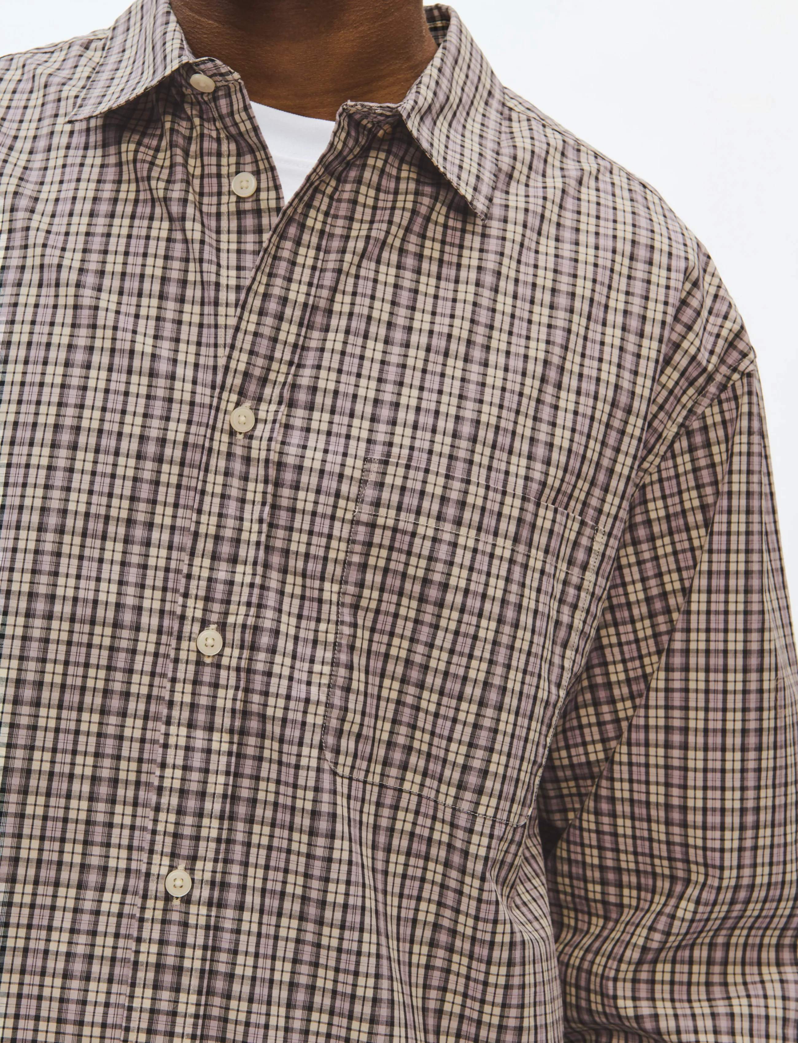 WOOD WOOD - WWCarter shirt check 25115 - minimal gray check - 4
