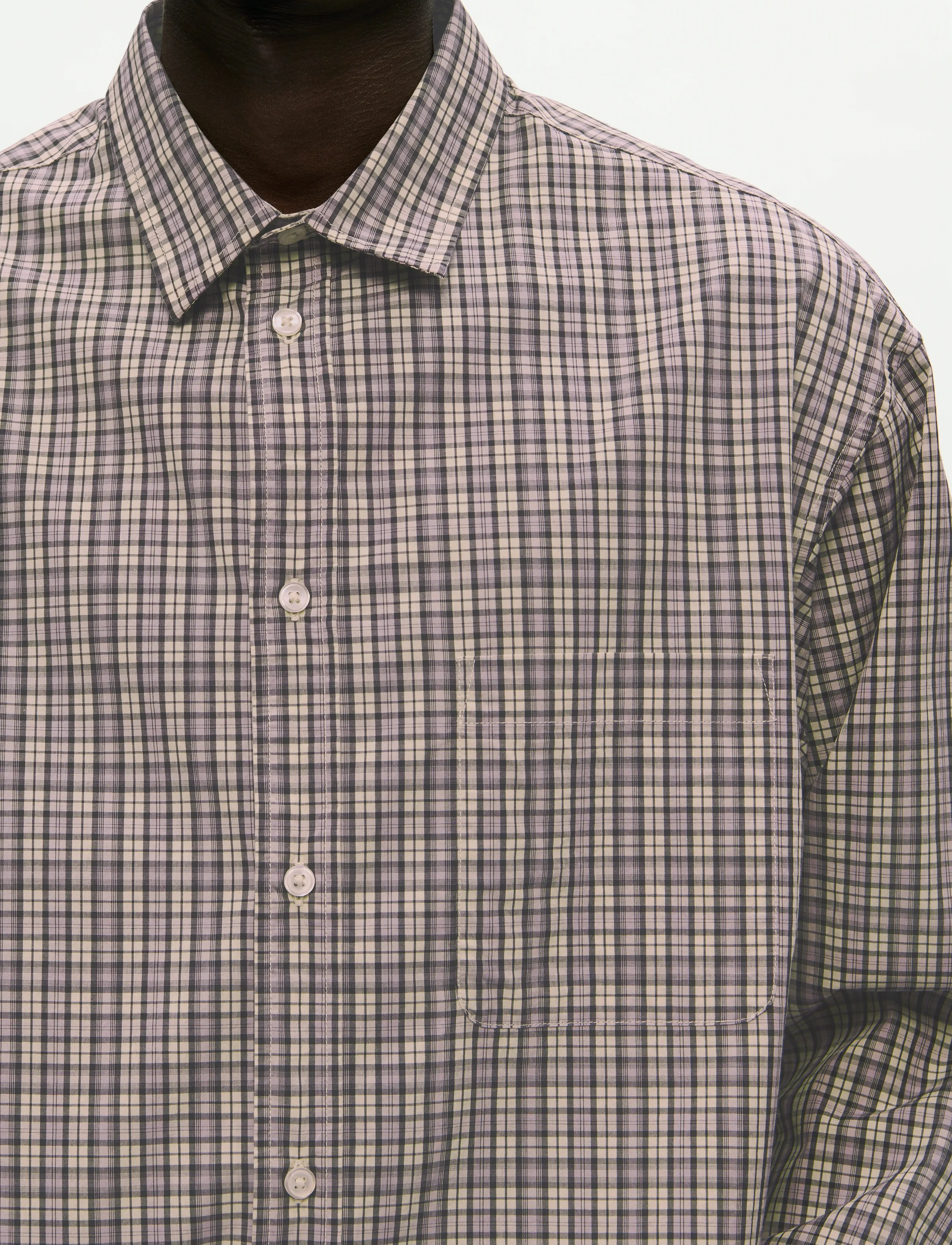 WOOD WOOD - WWCarter shirt check 25115 - minimal gray check - 4