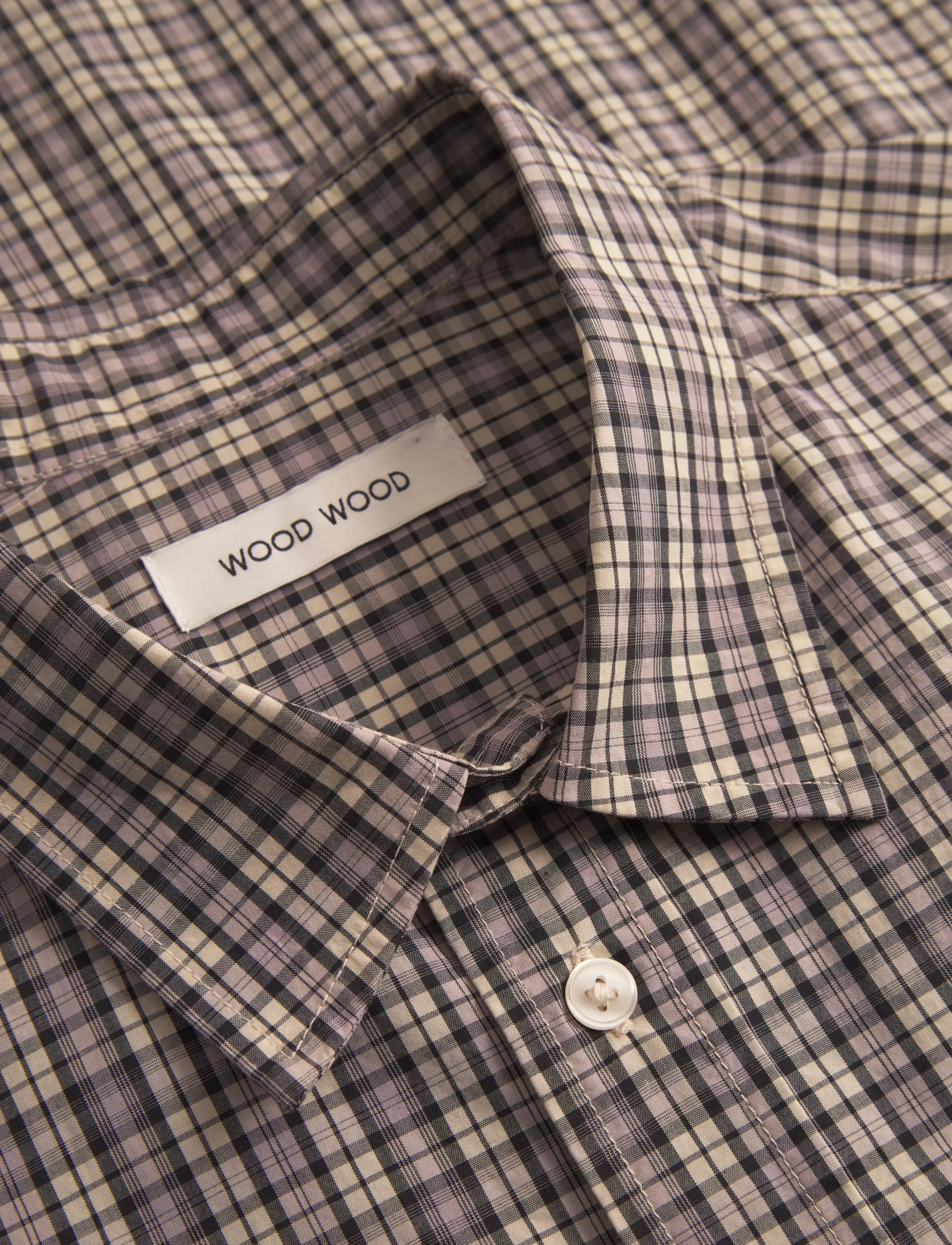 WOOD WOOD - WWCarter shirt check 25115 - minimal gray check - 5