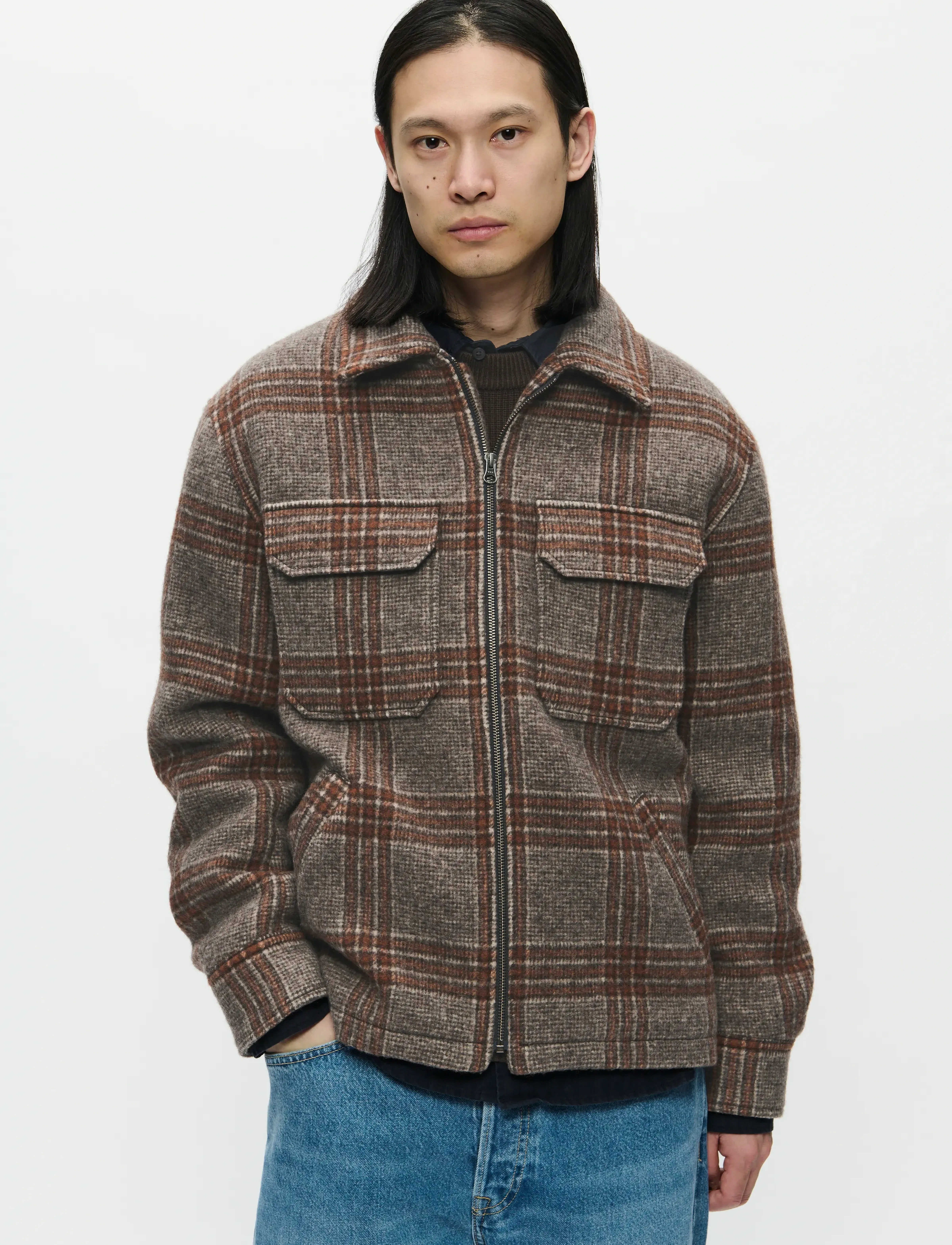 WOOD Wwlam Jacket 25176, XS, Jackets, Braun - Light Männerswear