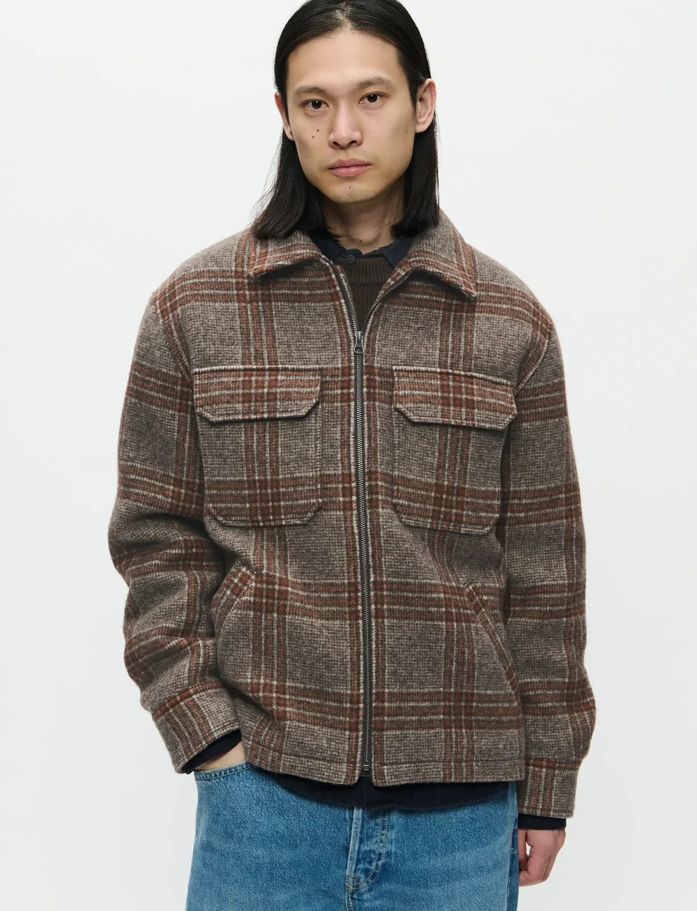 WOOD WOOD - WWLam jacket 25176 - efterårsjakker - mahogany check - 0