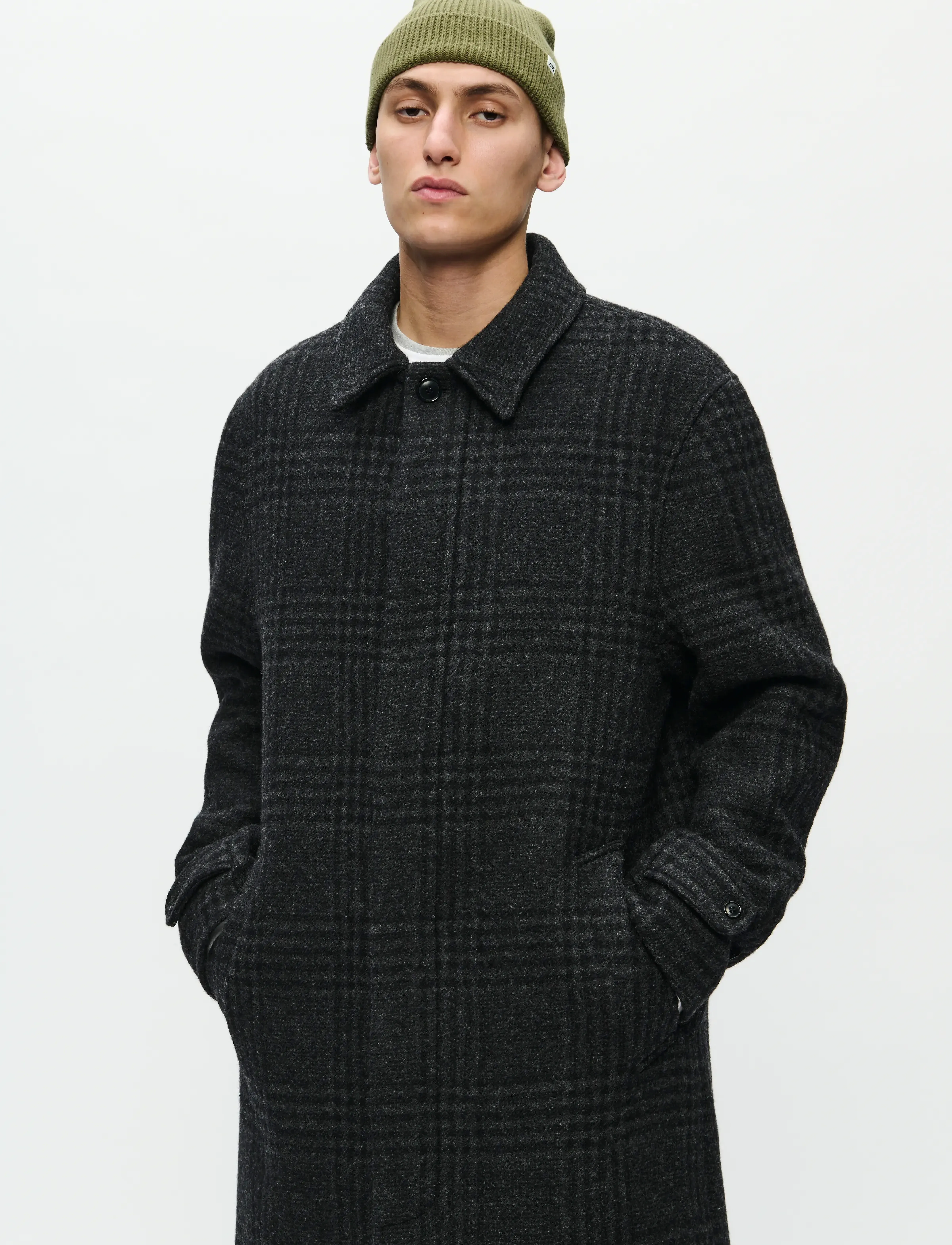 WOOD WOOD WWjonas coat 25182 - Frakker - BLACK CHECK / black