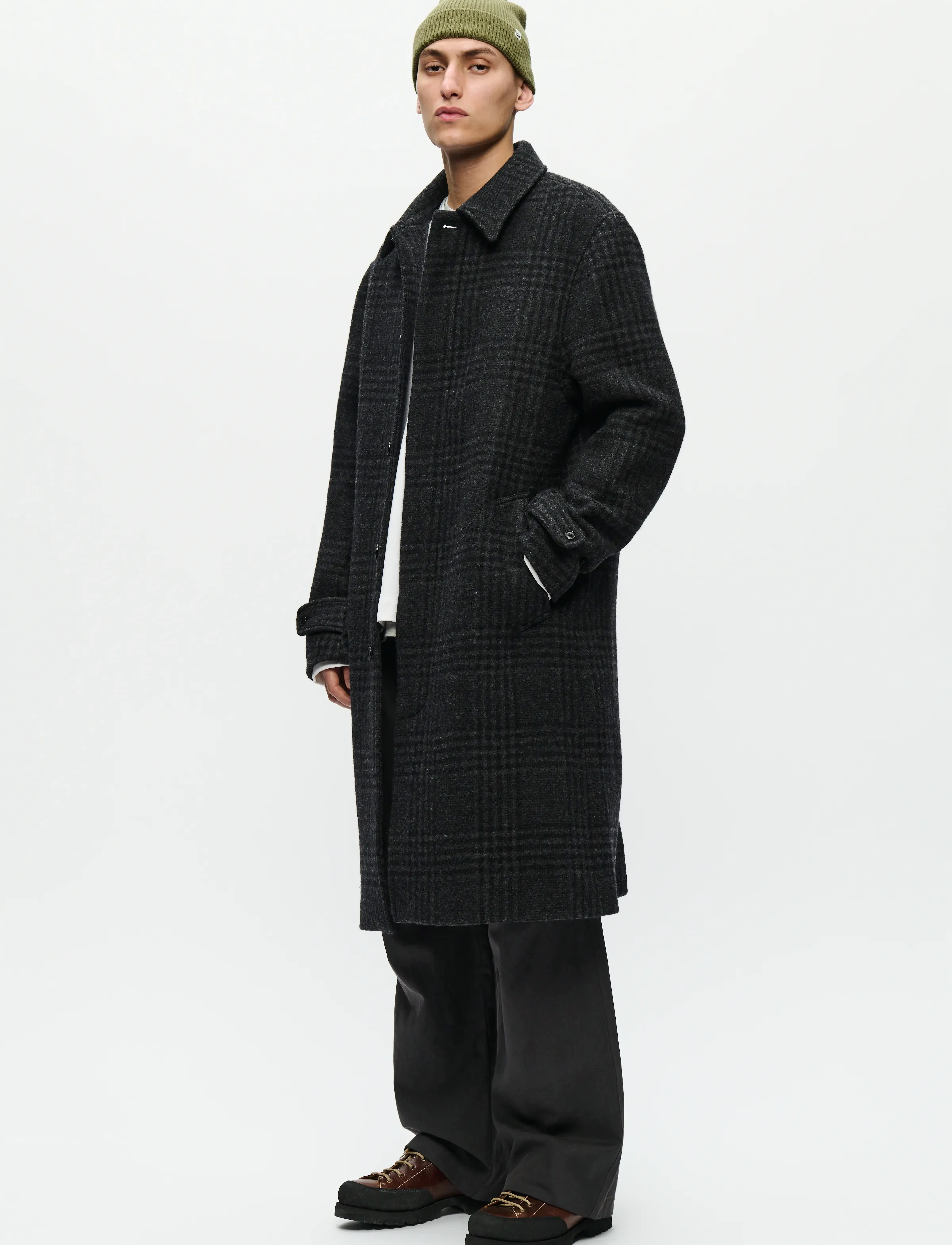 WOOD WOOD - WWjonas coat 25182 - wollmäntel - black check - 2