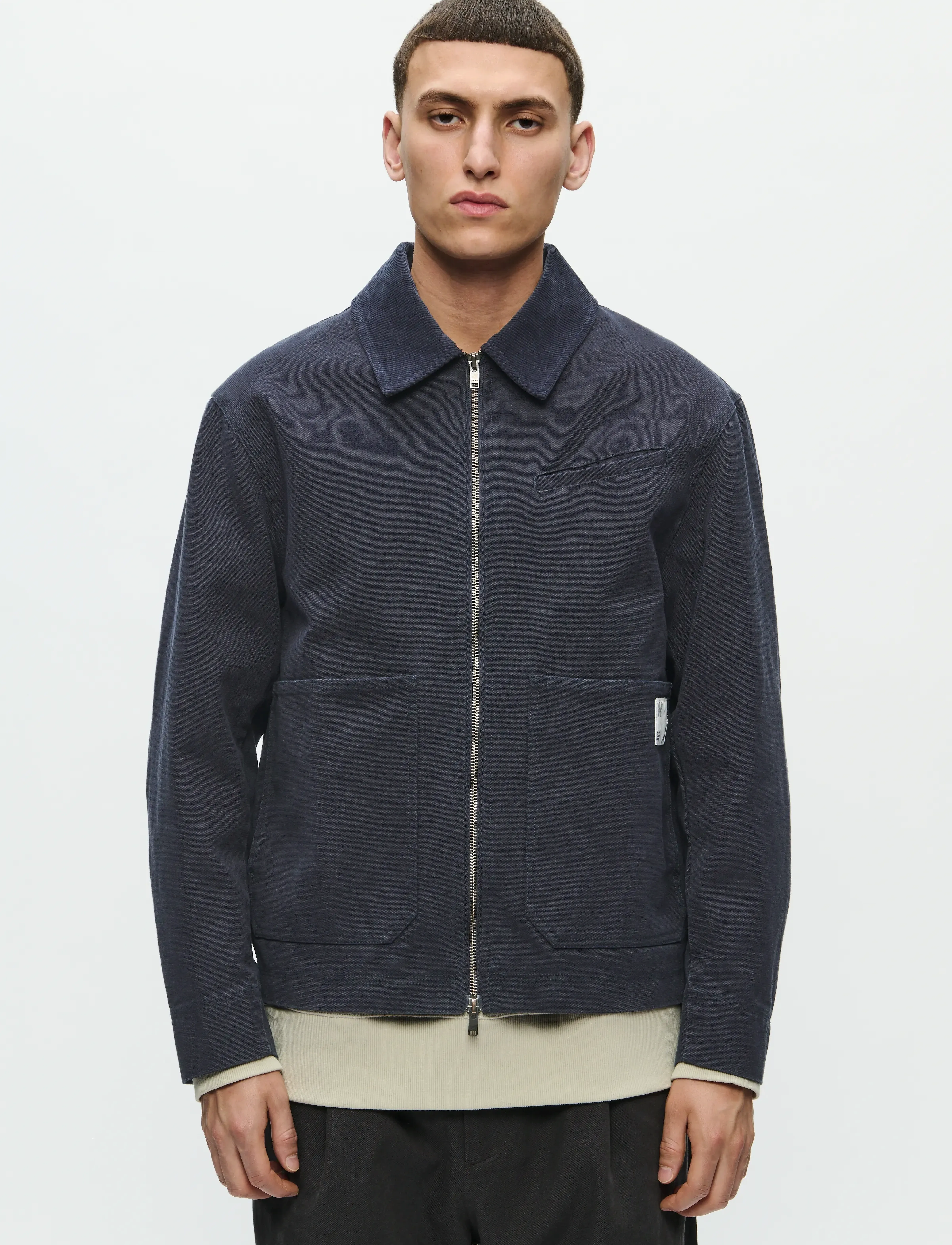 WOOD WOOD Wwbo Jacket 25197, Mænd, Lynlås Jakke, Navy, Str: XL