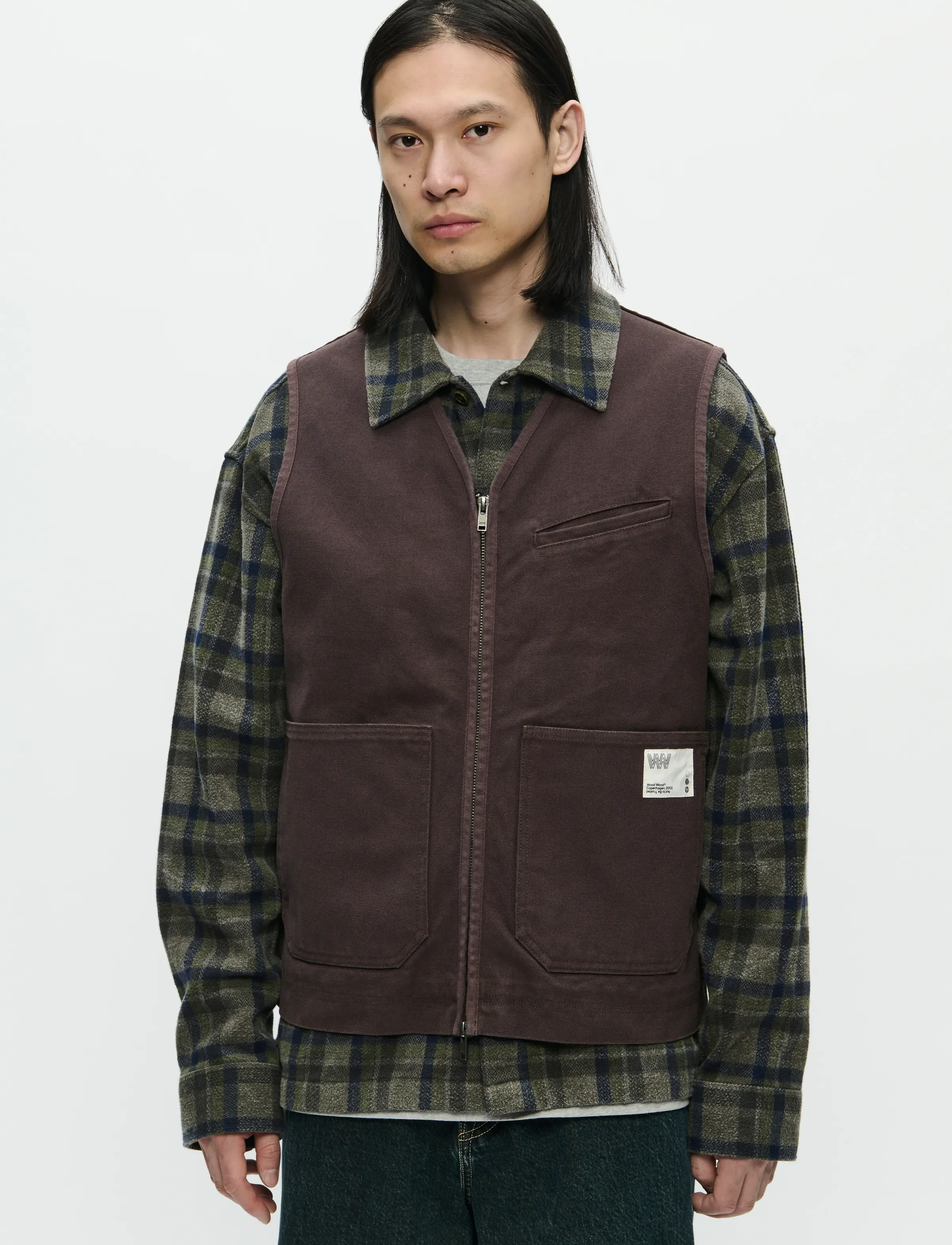 WOOD WOOD Wwbo Vest 25197, Mænd, Utility Vest, Brun, Str: S