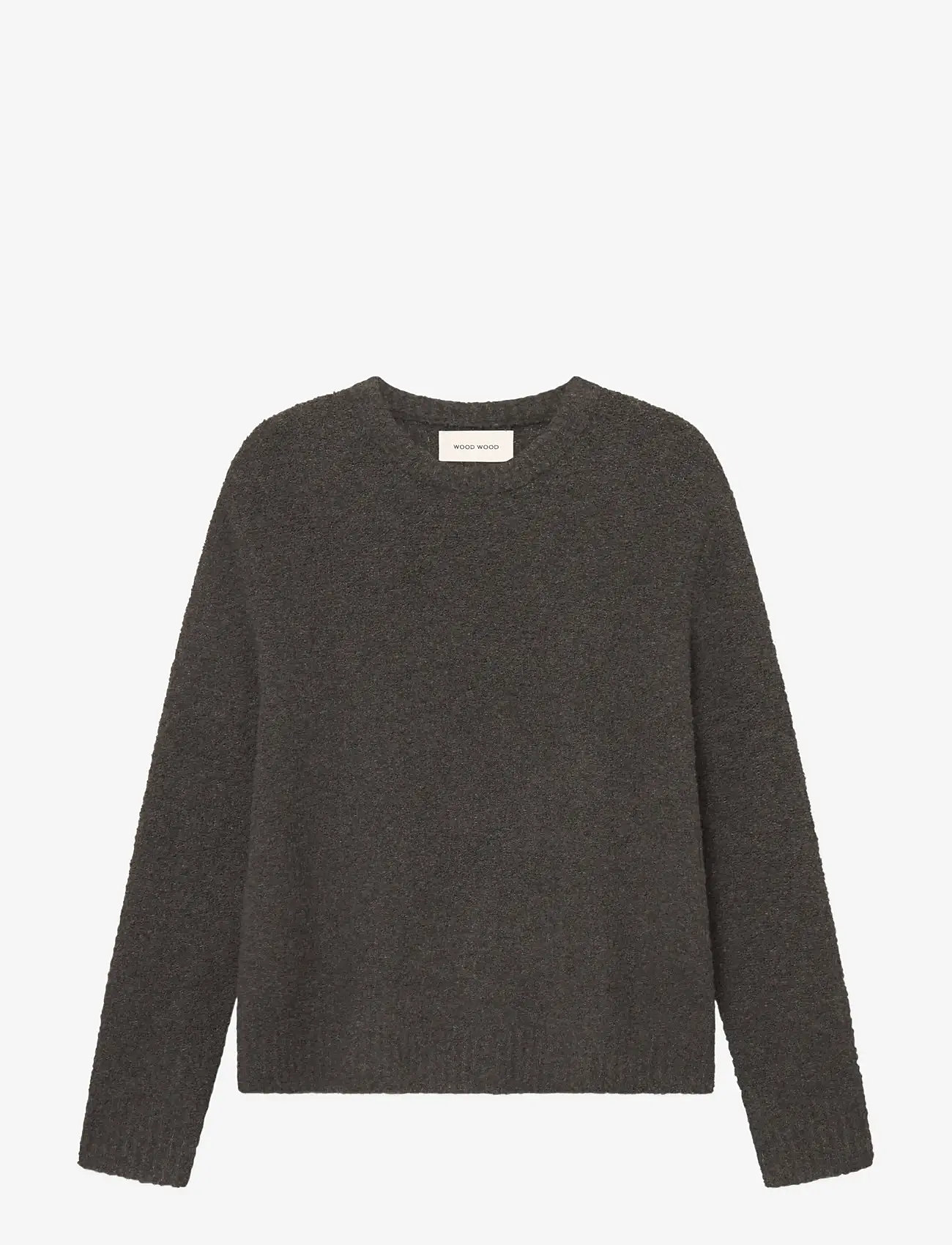 WOOD WOOD - WWAndy crew neck 25191 - höstkläder - black sand - 0