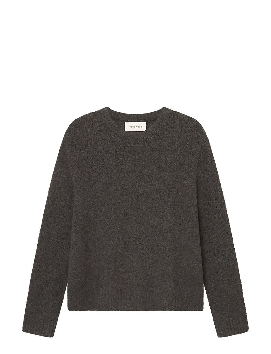 WOOD WOOD - WWAndy crew neck 25191 - Ümara kaelusega - black sand - 1