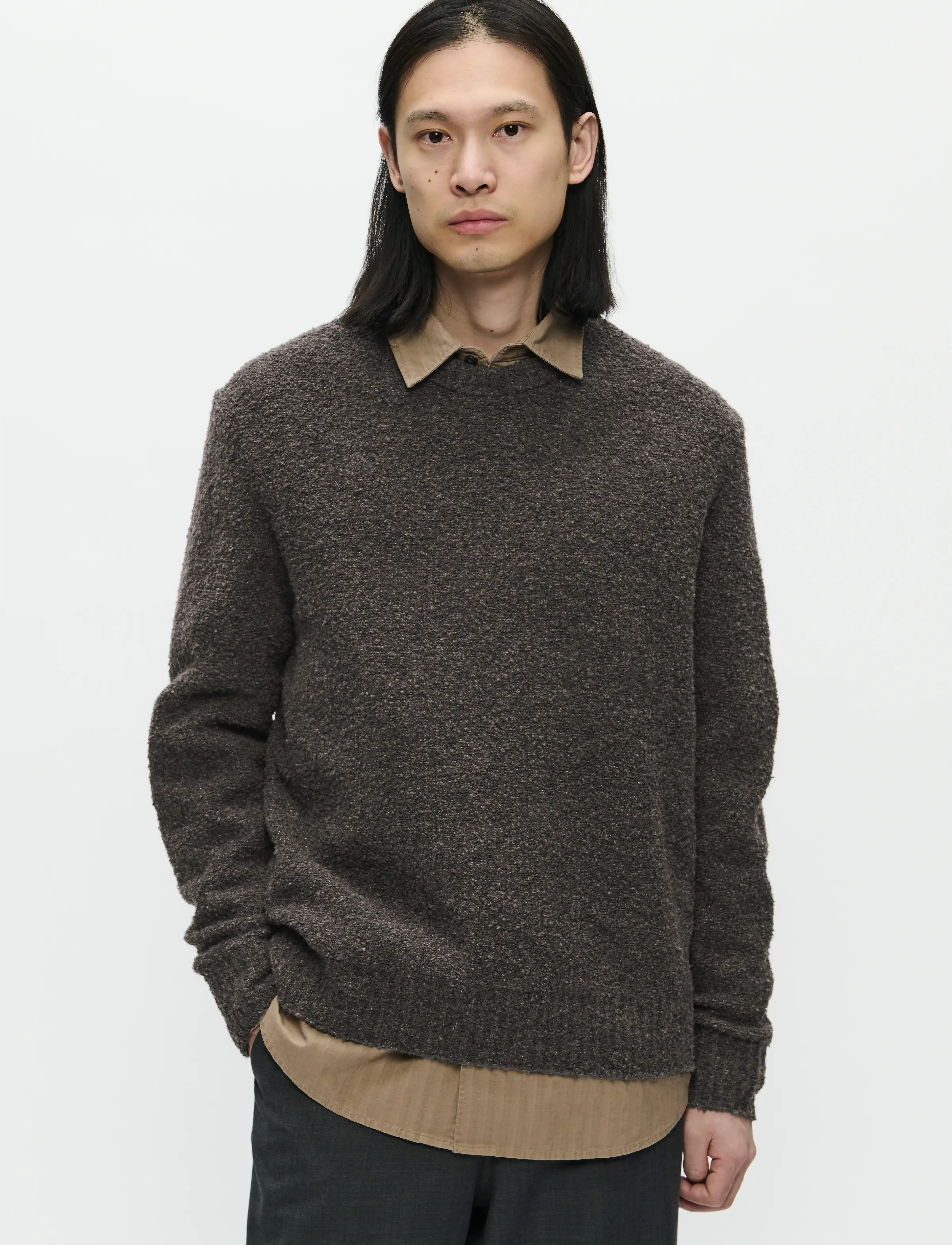 WOOD WOOD Wwandy Crew Neck 25191, S, Black, Strik > Runde Halse, Herre