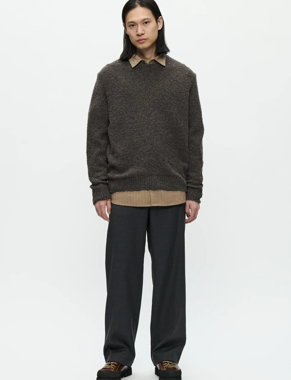 WOOD WOOD - WWAndy crew neck 25191 - rundhals - black sand - 2