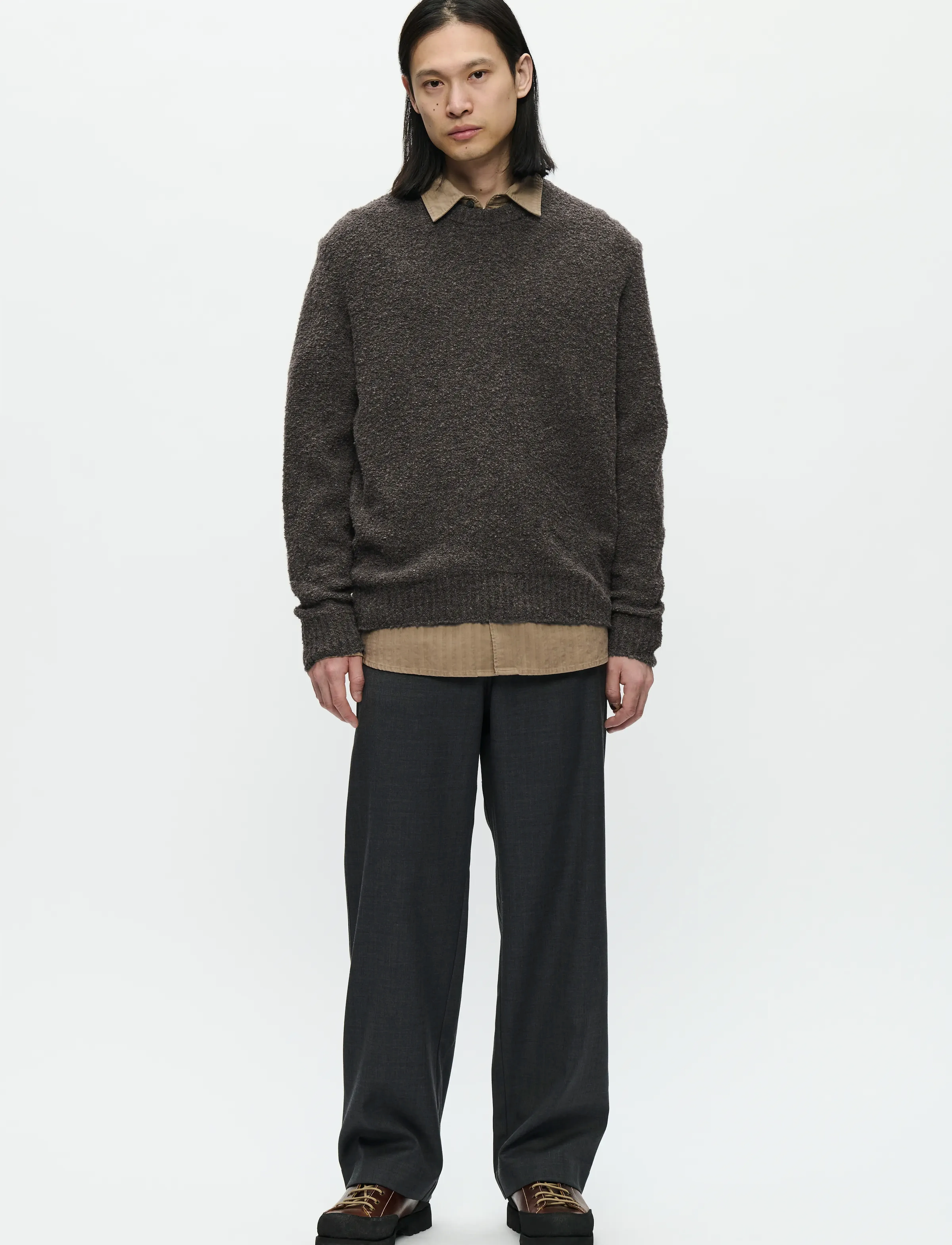 WOOD WOOD - WWAndy crew neck 25191 - rund hals - black sand - 2