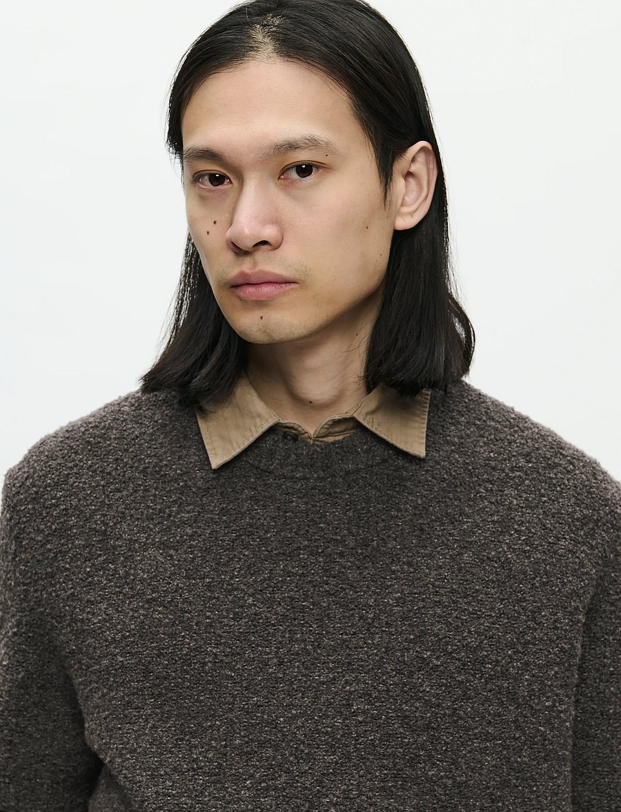 WOOD WOOD - WWAndy crew neck 25191 - Ümara kaelusega - black sand - 4