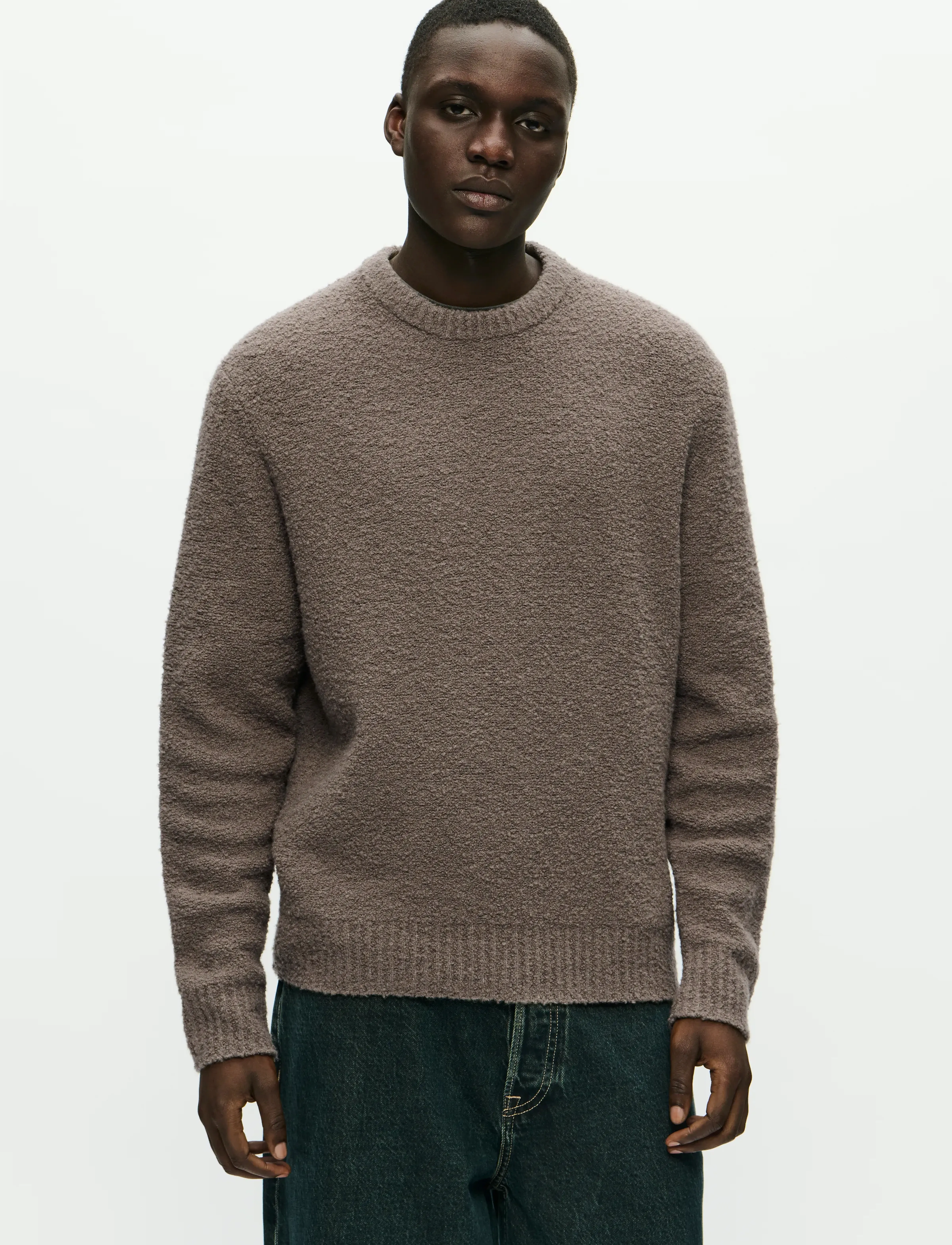 WOOD Wwandy Crew Neck 25191, XXL, Knitwear, Beige - Round Necks, Männerswear
