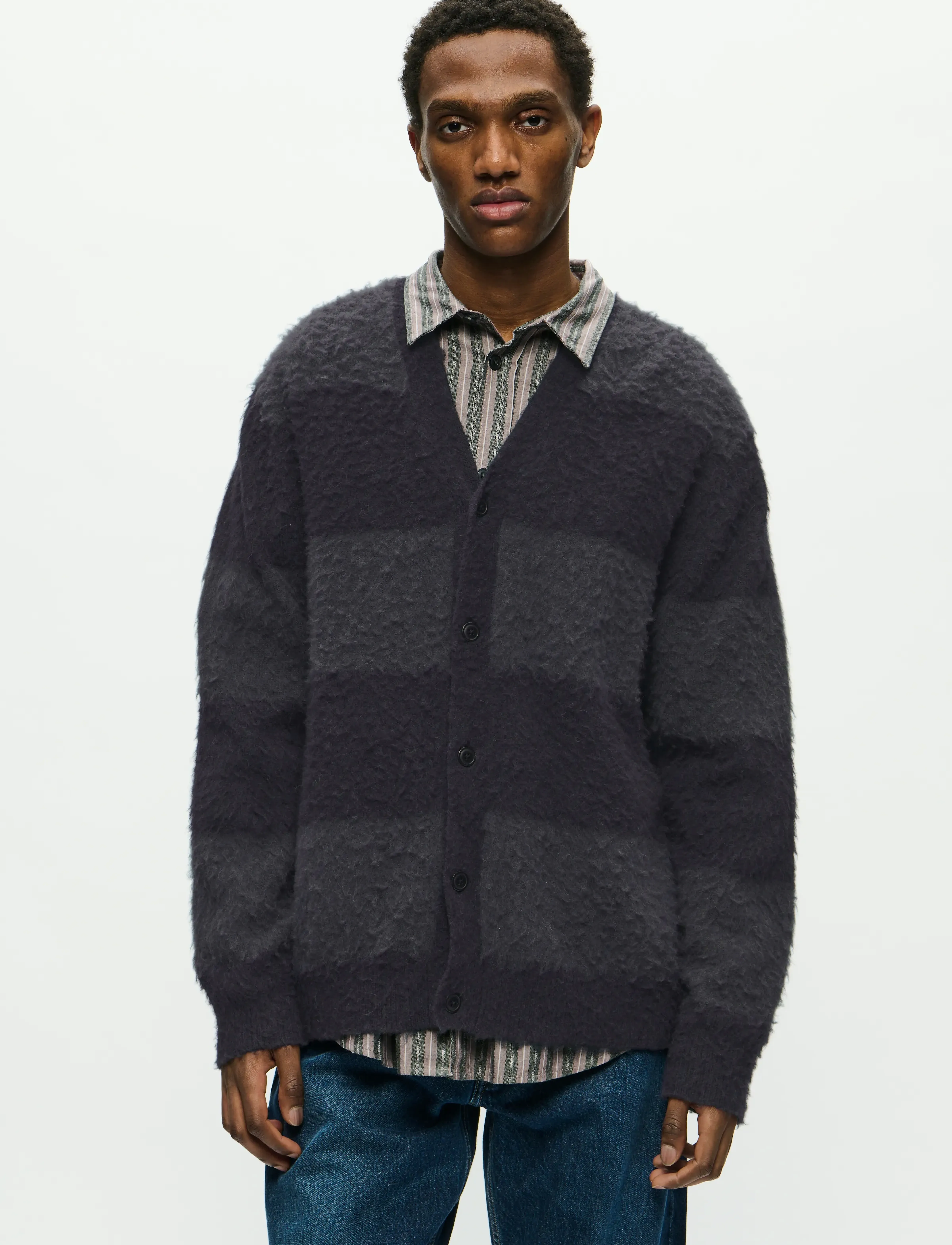 WOOD WOOD Wwlevi Cardigan 25192, M, Navy, Strik > Cardigans, Herre