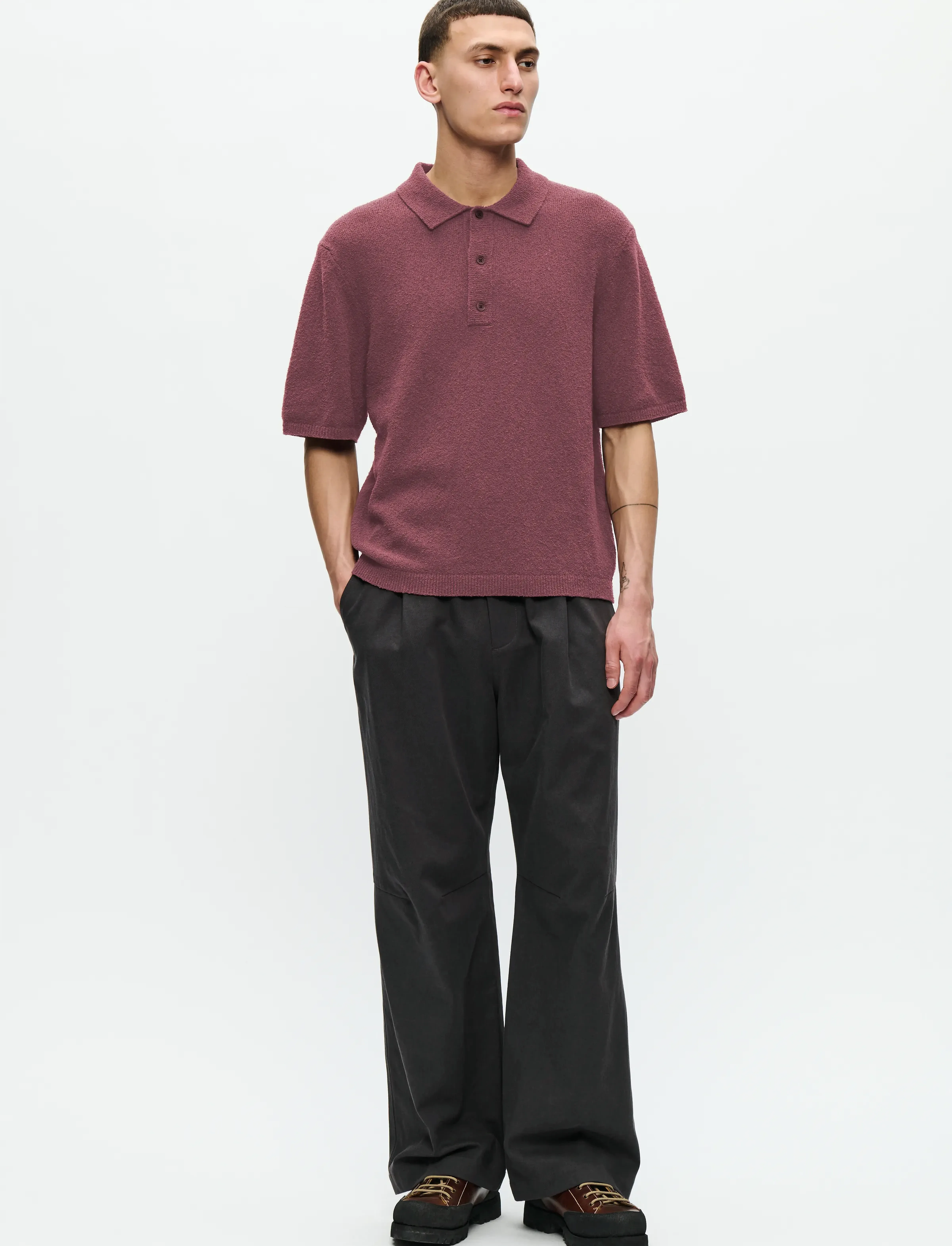 WOOD WOOD - WWKim polo 25194 - geweven polo's - decadent chocolate - 2