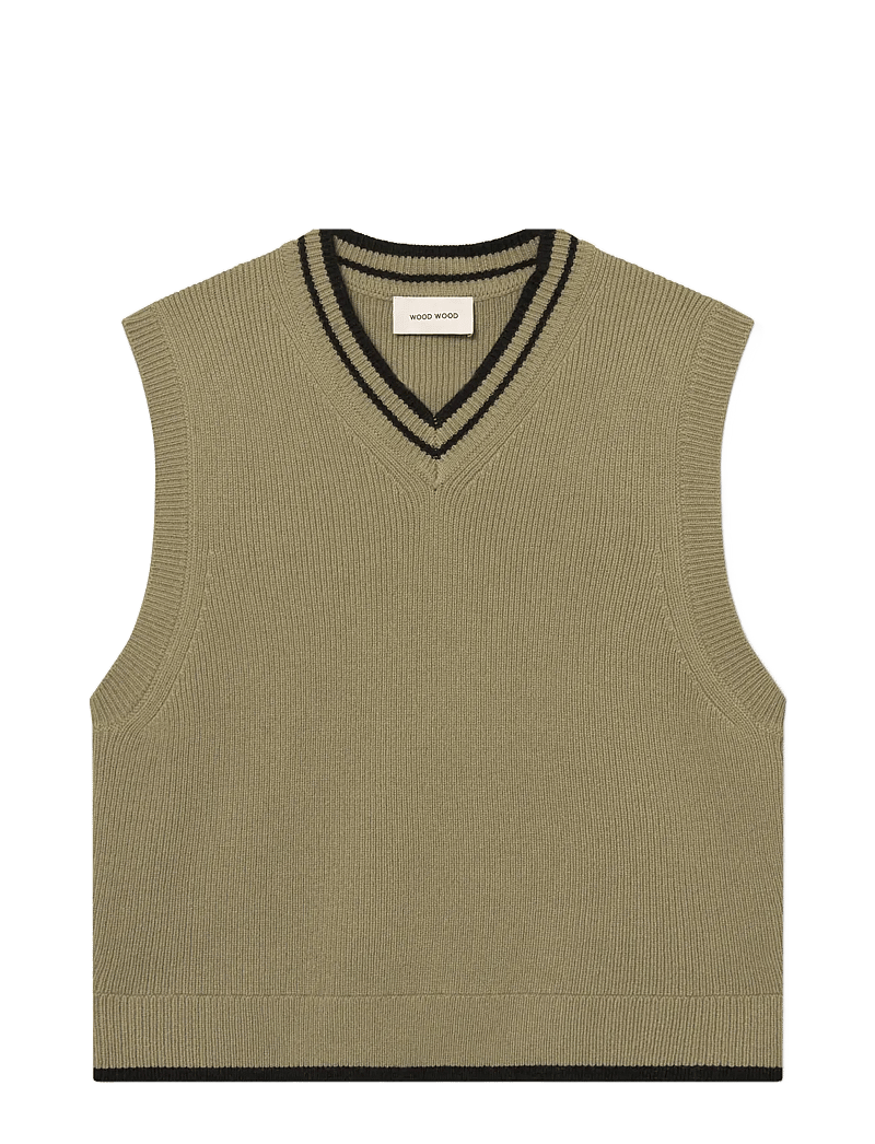 WOOD WOOD - WWCobek vest 25193 - kootud vestid - fallen rock - 1