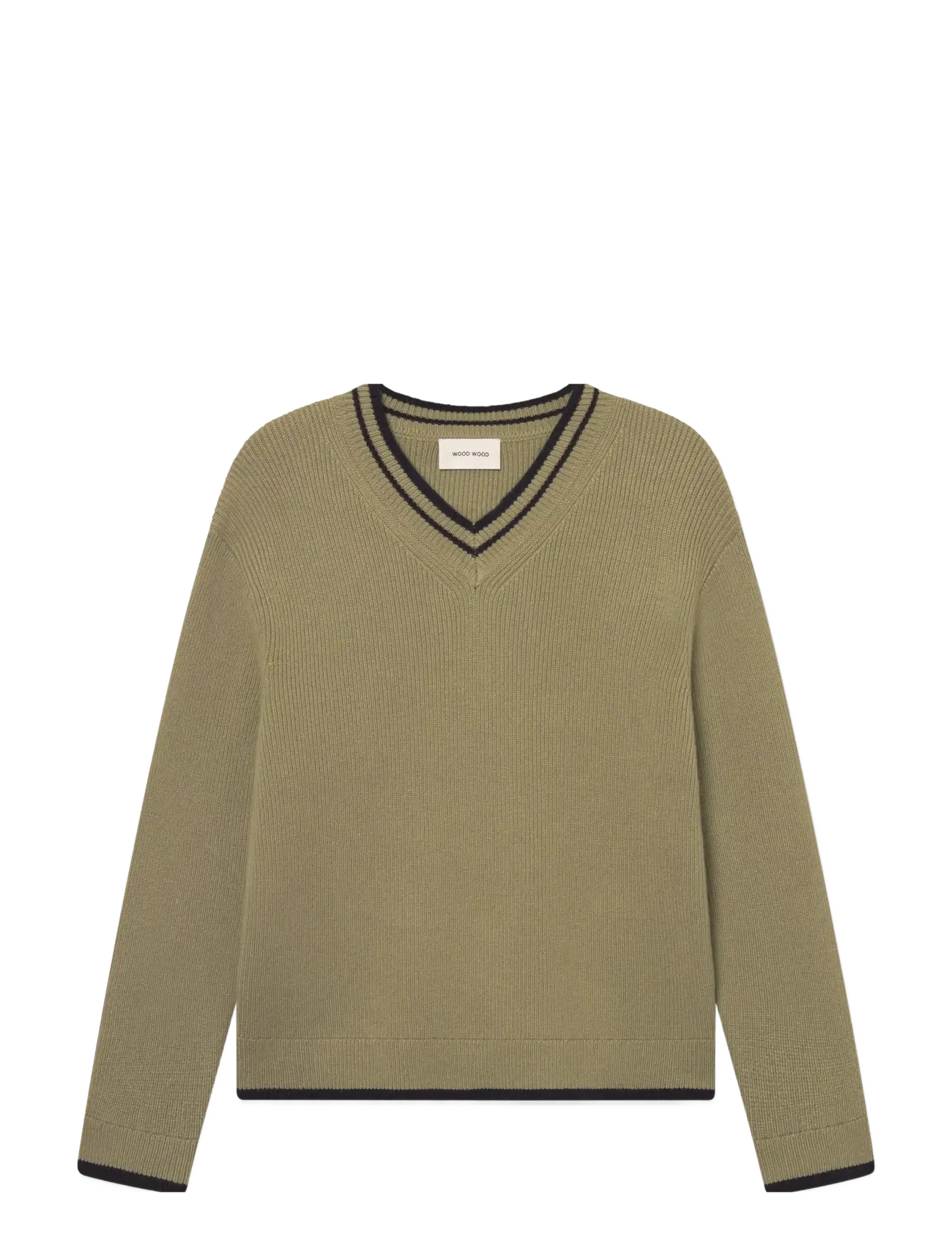 WOOD WOOD Wwcobek V-Ausschnitt 25193 Khaki - XS - Herren
