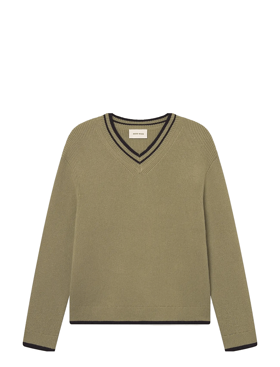 WOOD WOOD - WWCobek v-neck 25193 - v-hals - fallen rock - 1