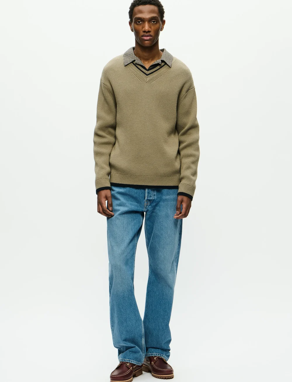 WOOD WOOD - WWCobek v-neck 25193 - v-ringat - fallen rock - 2