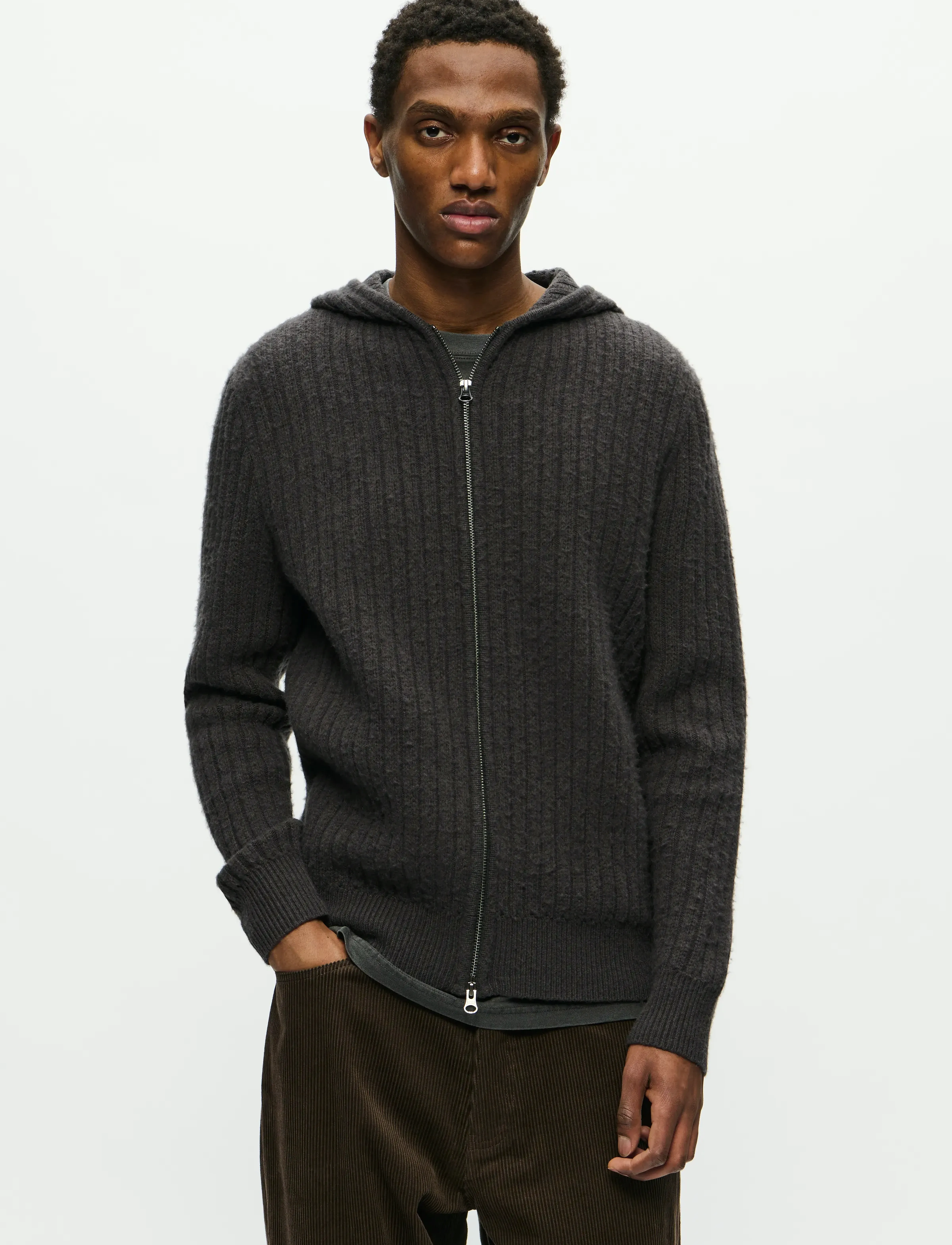 WOOD WOOD Wwlars Cardigan 25232, XXL, Black, Strik > Cardigans, Herre