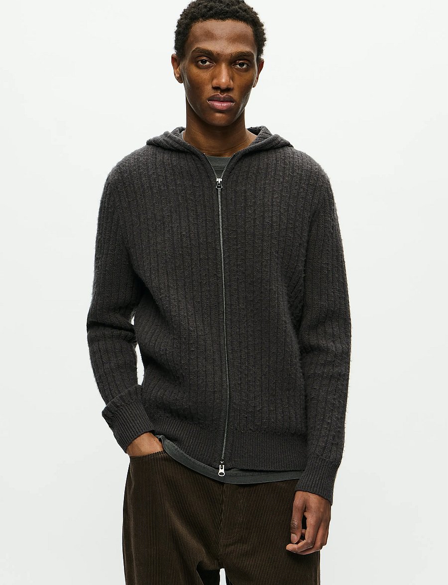 WOOD WOOD - WWLars cardigan 25232 - hettupeysur - black sand - 0