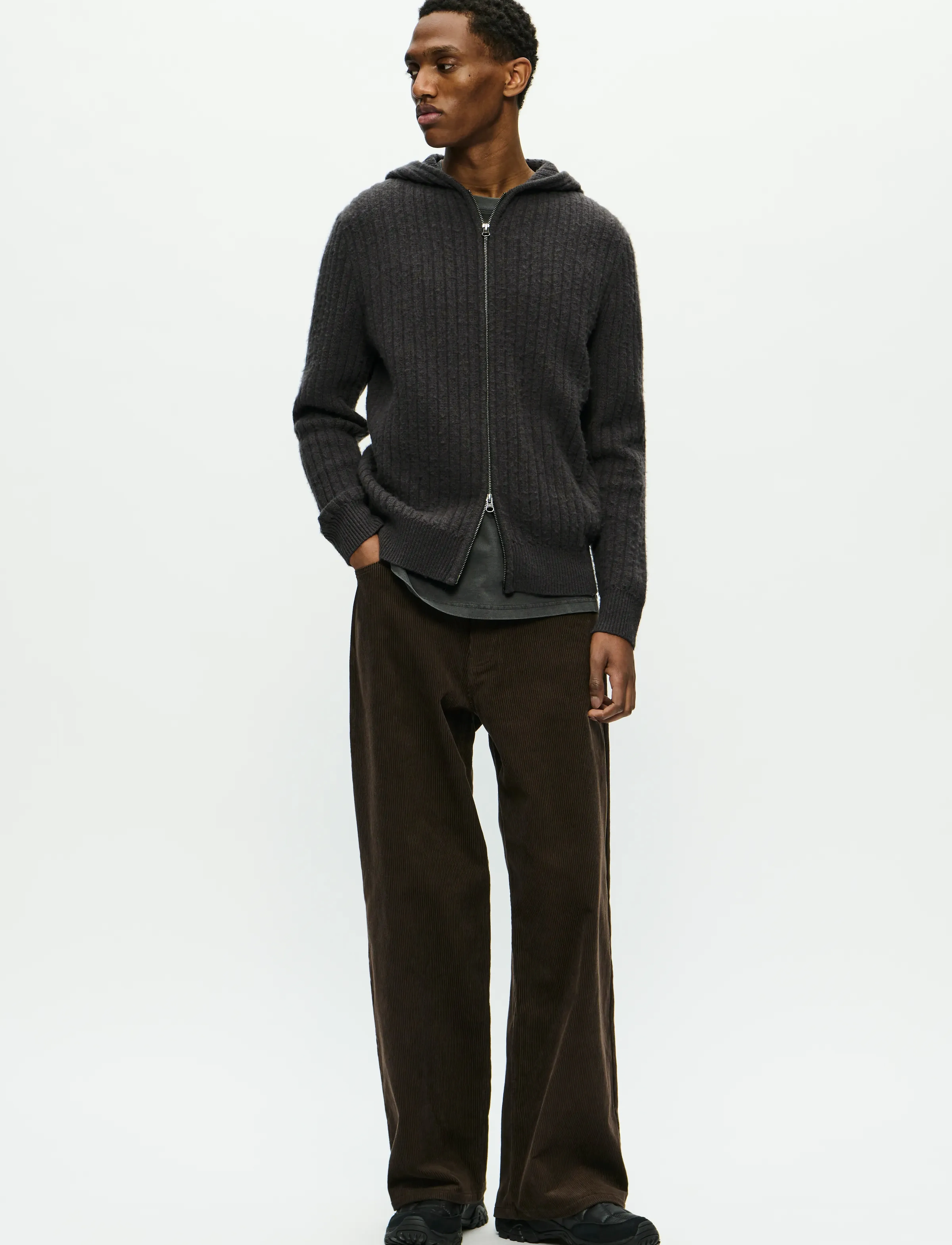 WOOD WOOD - WWLars cardigan 25232 - cardigans - black sand - 2