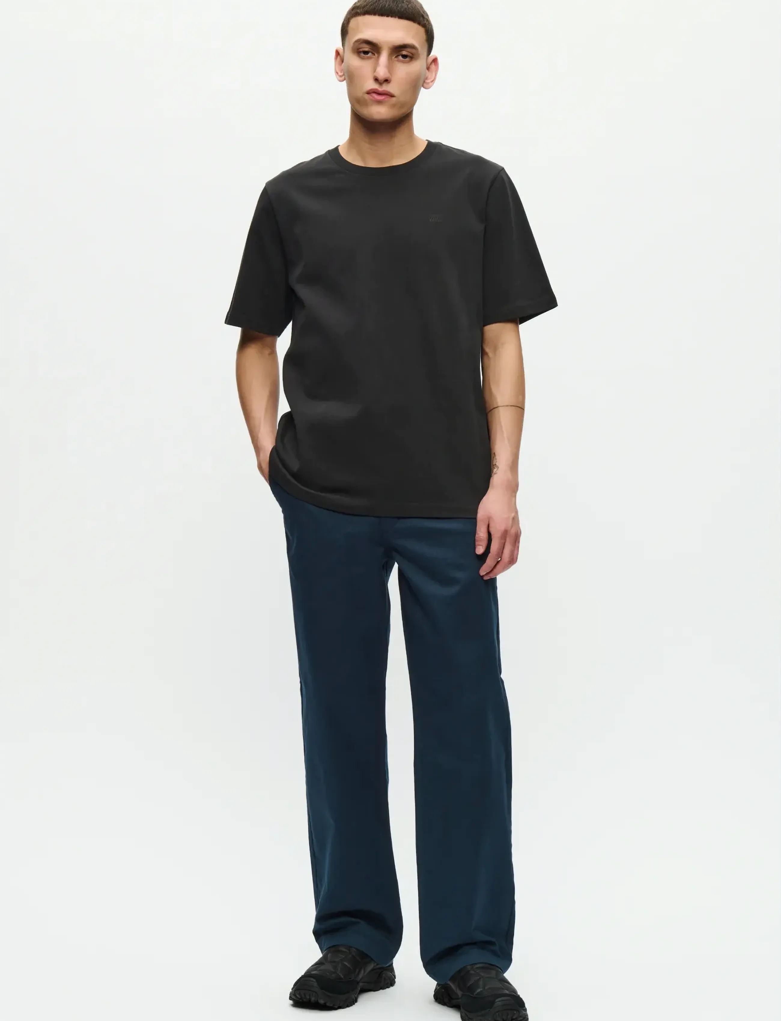 WOOD WOOD - WWBobby tee 25216 - short-sleeved t-shirts - black - 2