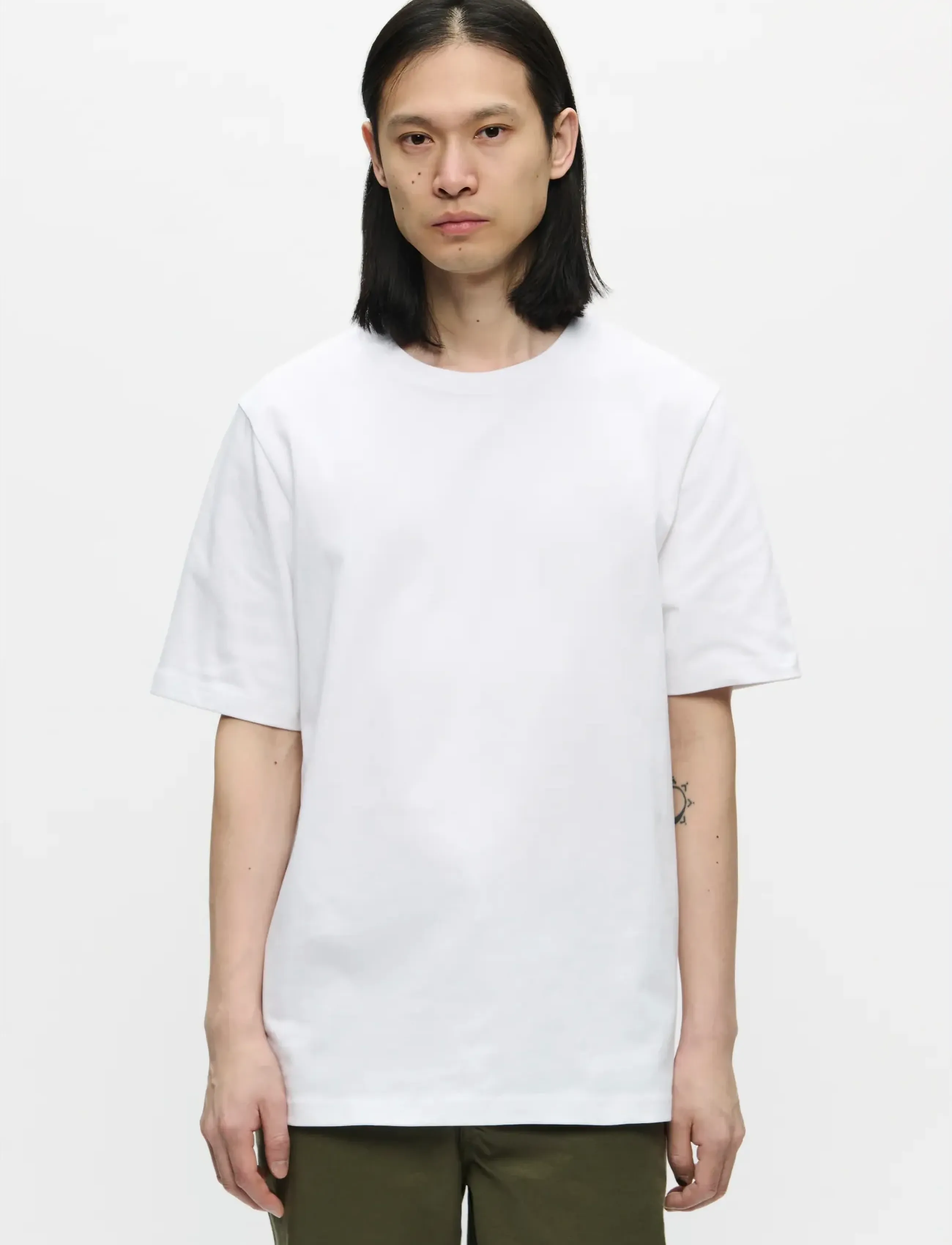 WOOD WOOD WWBobby tee 25216 - WOOD WOOD - BRIGHT WHITE / white