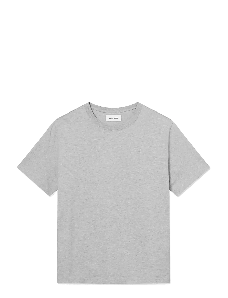 WOOD WOOD - WWBobby tee 25216 - kurzärmelig - light melange grey - 1