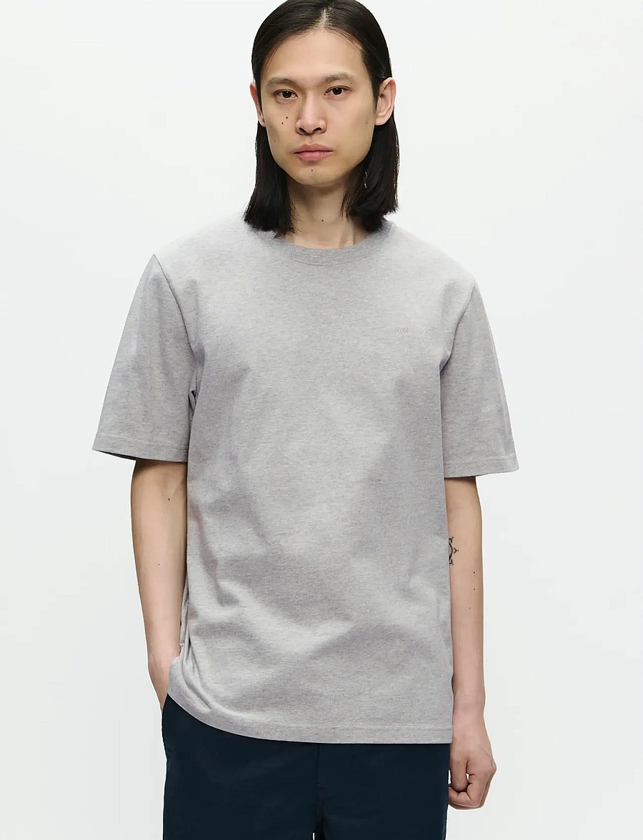 WOOD WOOD - WWBobby tee 25216 - kurzärmelig - light melange grey - 0