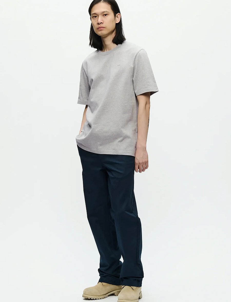 WOOD WOOD - WWBobby tee 25216 - kurzärmelig - light melange grey - 2