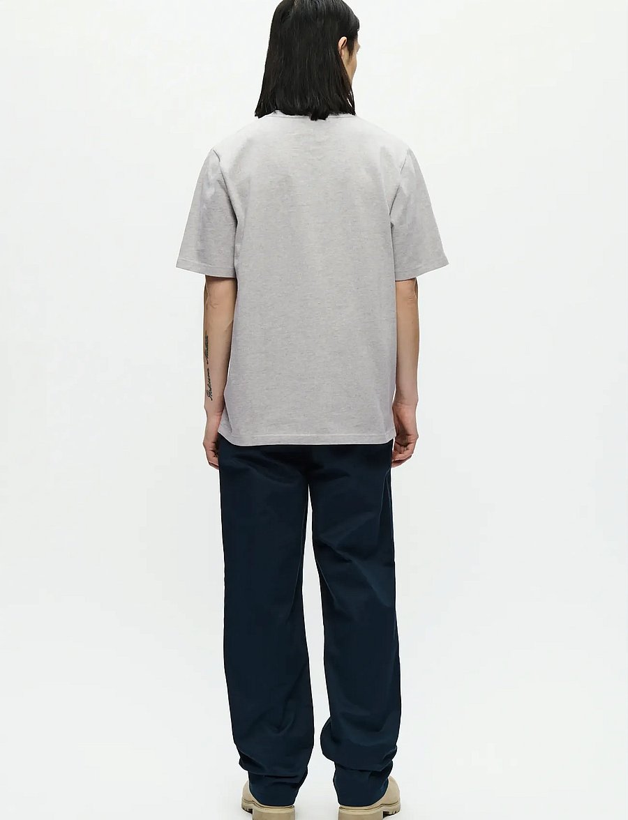 WOOD WOOD - WWBobby tee 25216 - kurzärmelig - light melange grey - 3