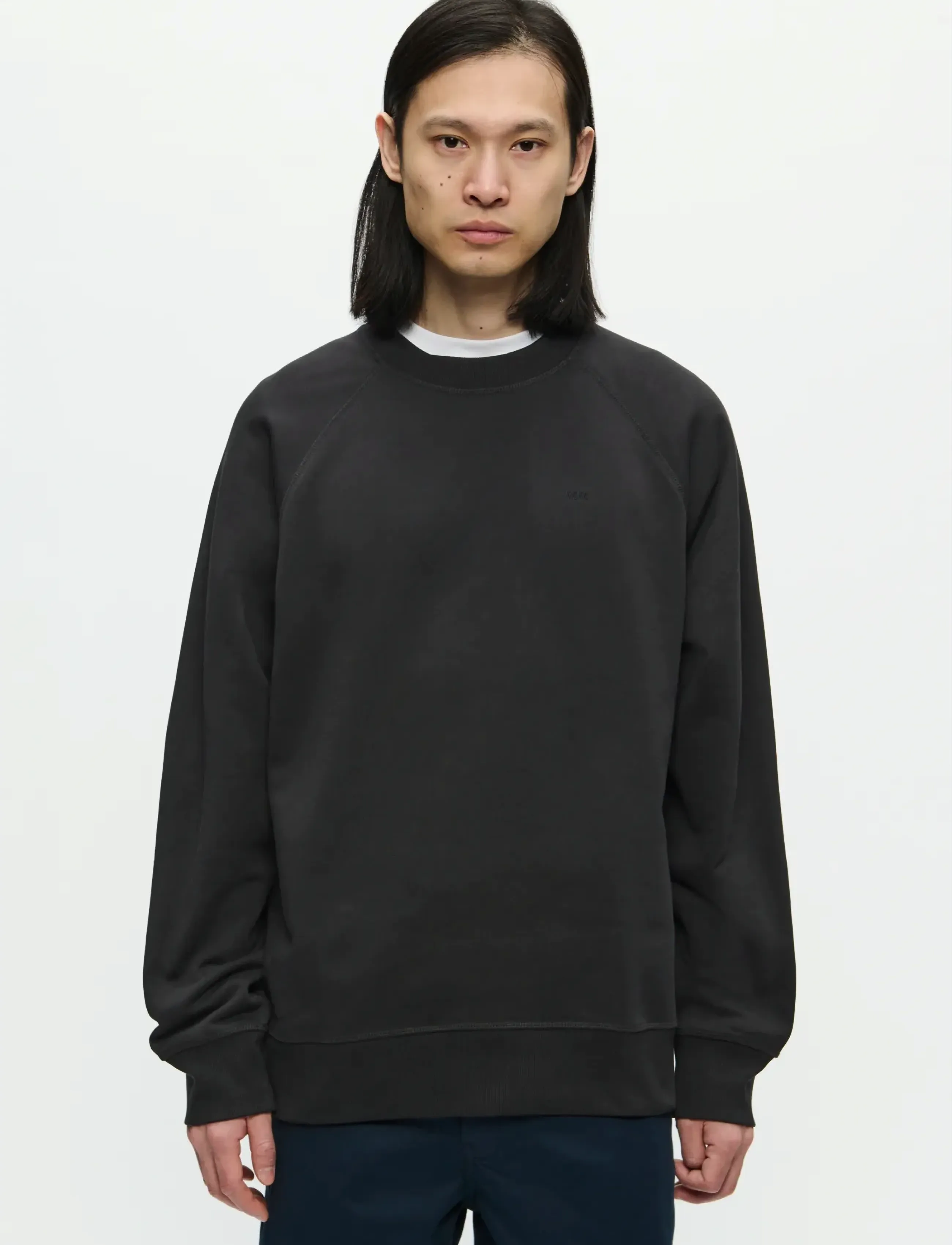 WOOD WOOD Wwhester Sweatshirt 25217, M, Black, Sweatshirts & Hættetrøjer > Sweatshirts, Herre