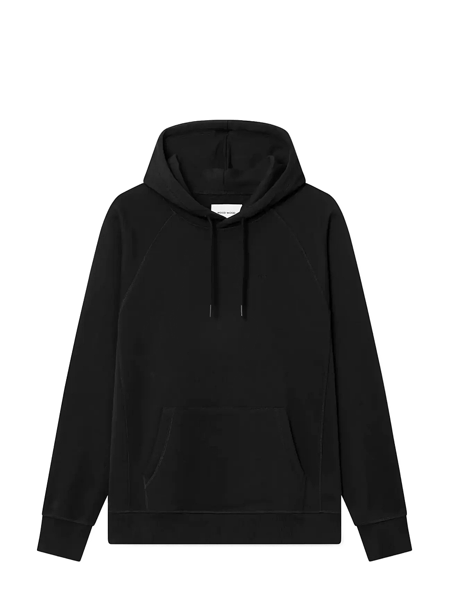 WOOD WOOD - WWFred hoodie 25217 - sweatshirts - black - 1
