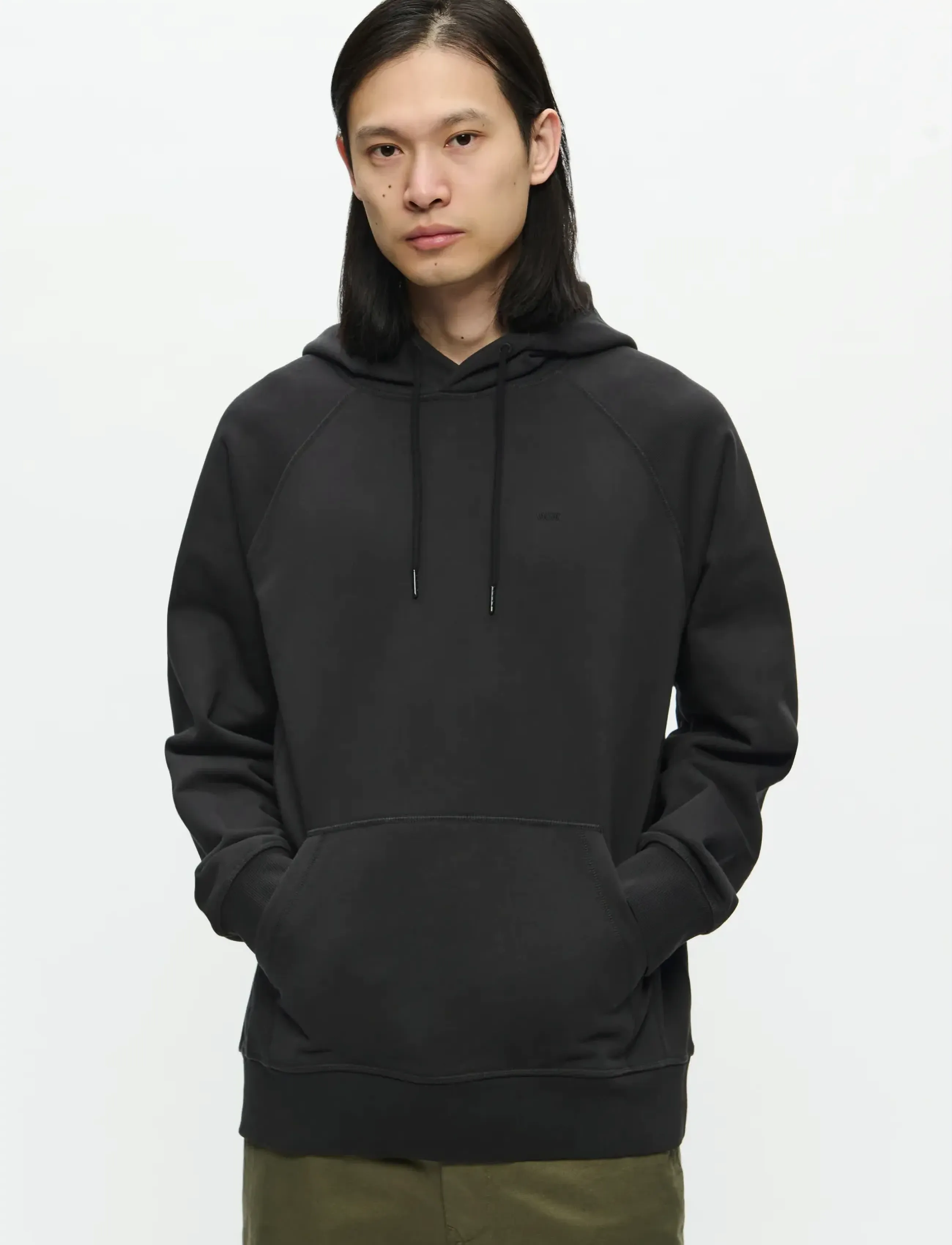 WOOD WOOD Wwfred Hoodie 25217, Mænd, Hættetrøje, Sort, Str: L
