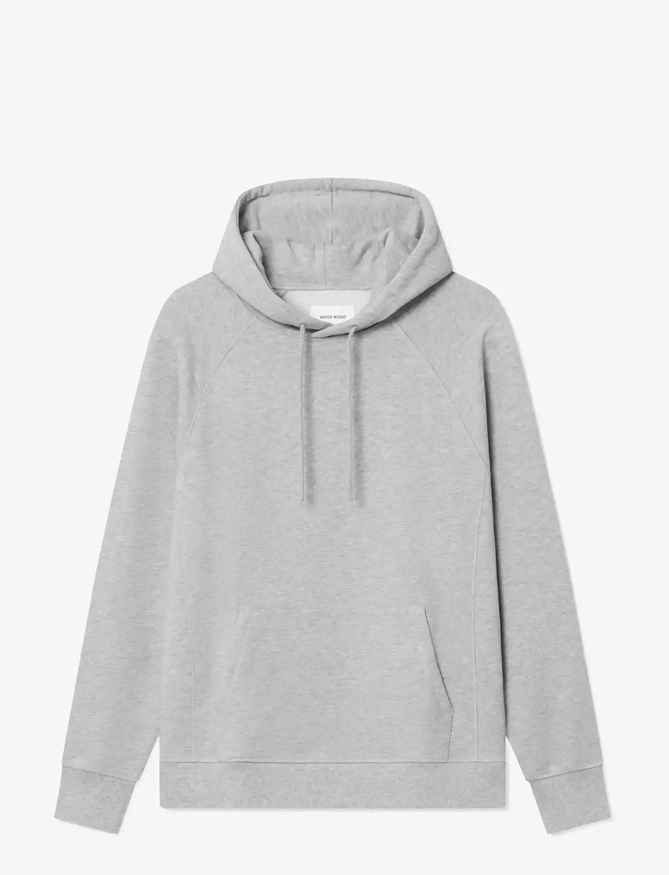 WOOD WOOD - WWFred hoodie 25217 - kapuzenpullover - light melange grey - 1