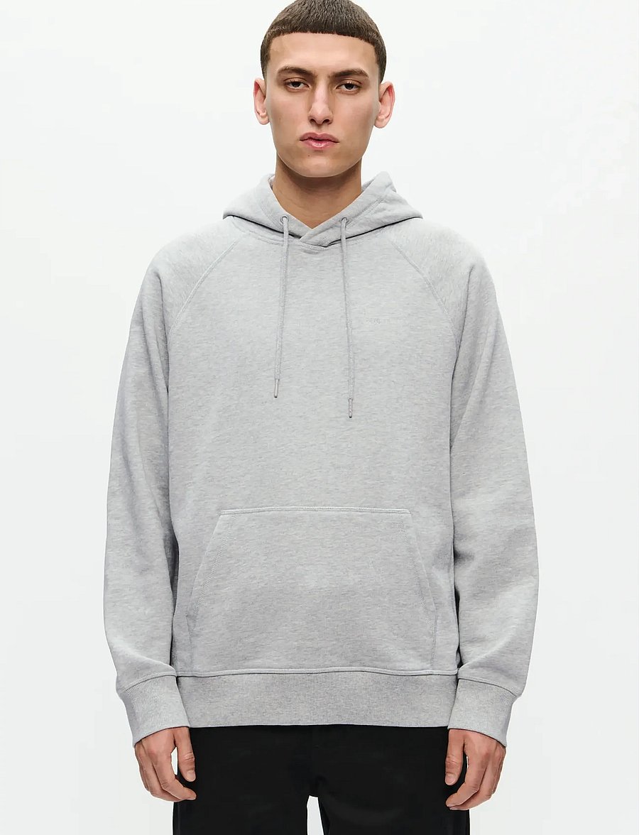 WOOD WOOD - WWFred hoodie 25217 - sweatshirts - light melange grey - 0
