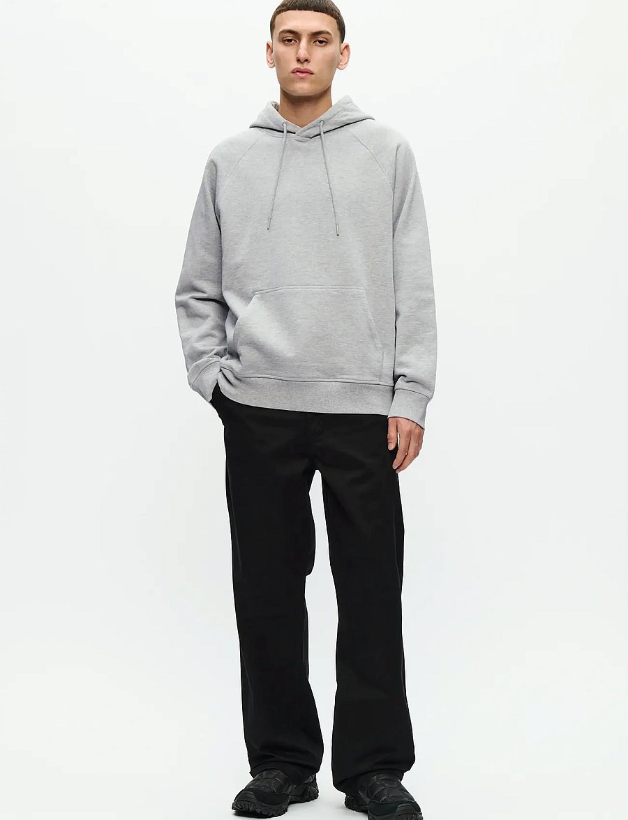 WOOD WOOD - WWFred hoodie 25217 - sweatshirts - light melange grey - 2