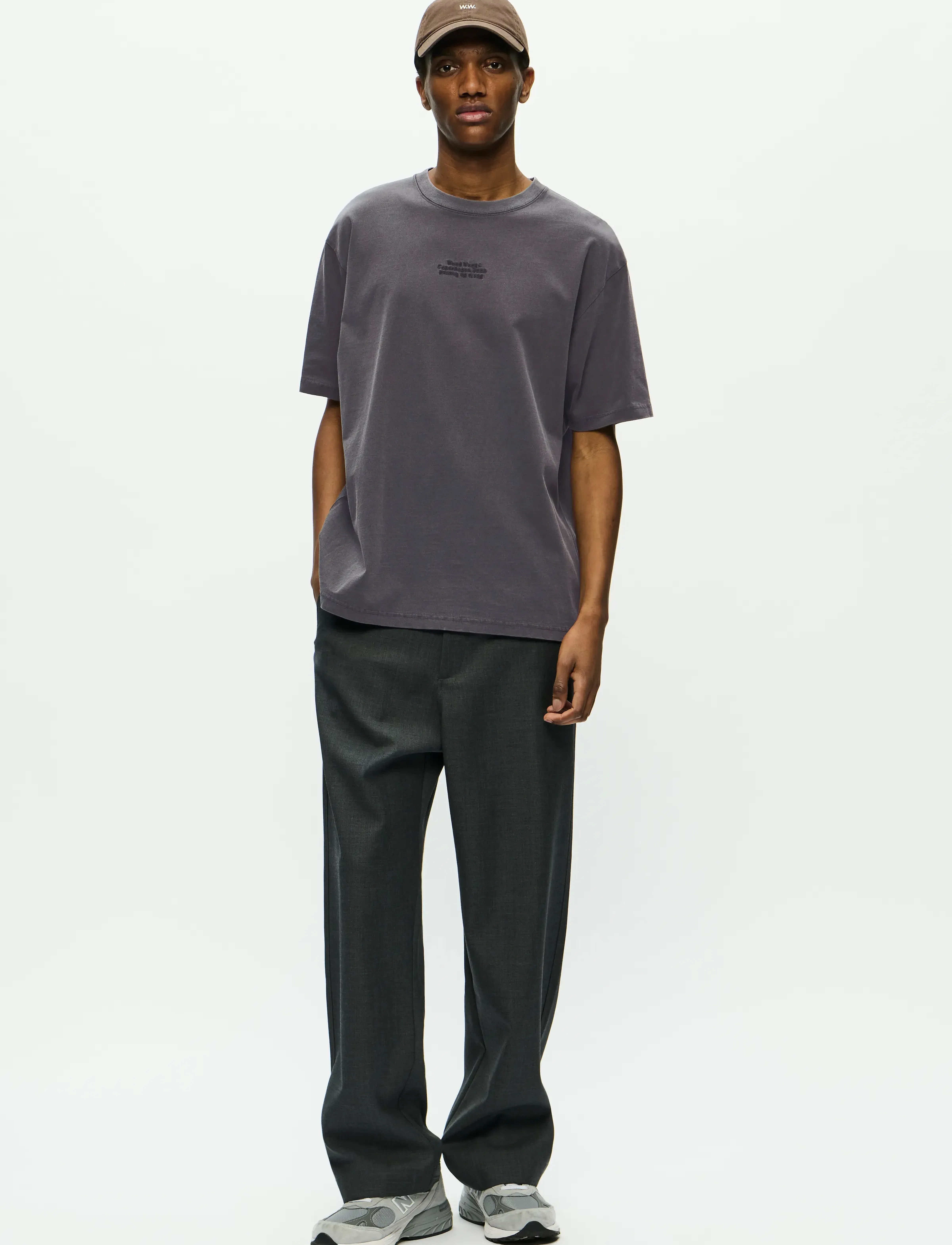 WOOD WOOD - WWOliver tee 25207 - black sand - 2