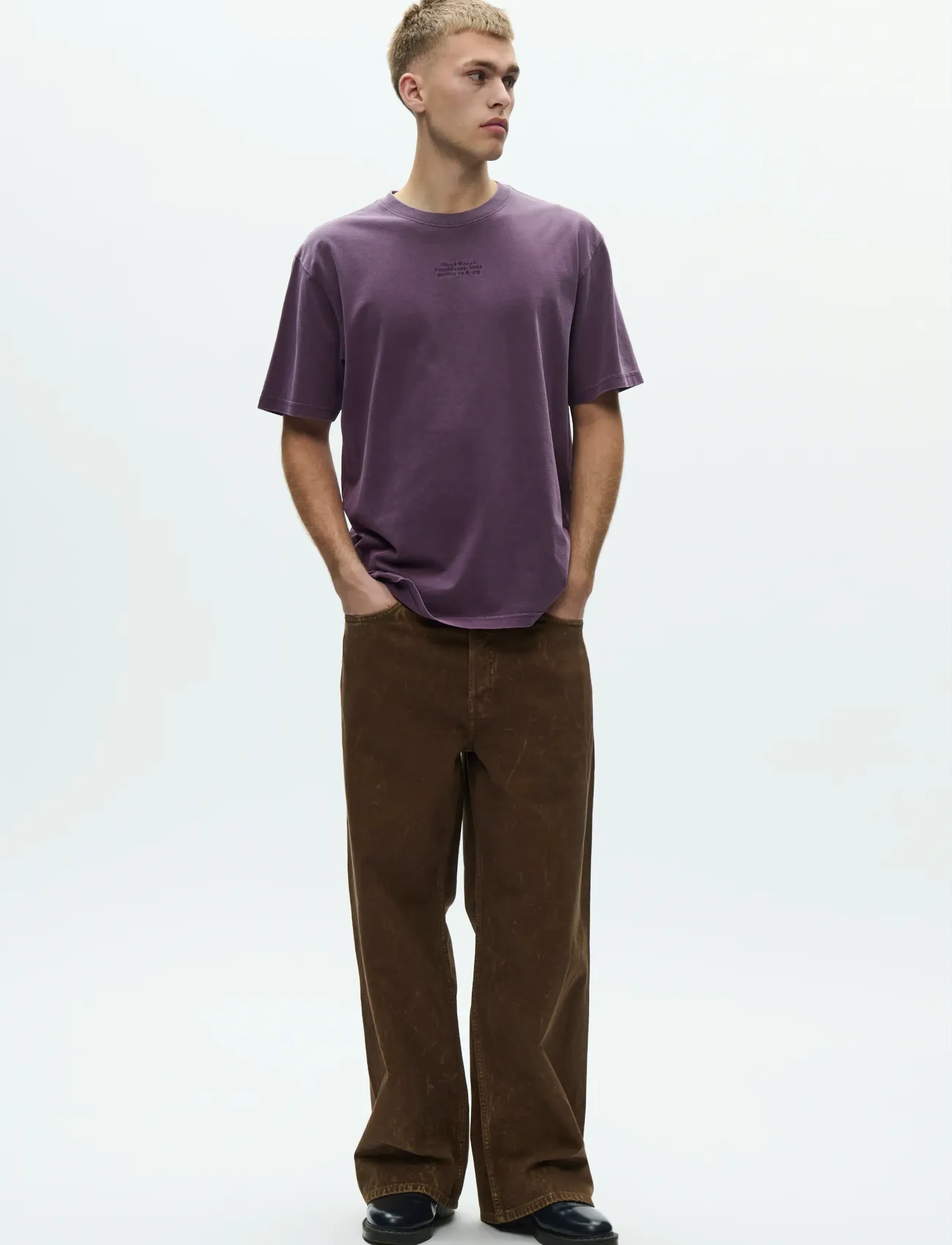 WOOD WOOD - WWOliver tee 25207 - short-sleeved t-shirts - vintage violet - 2