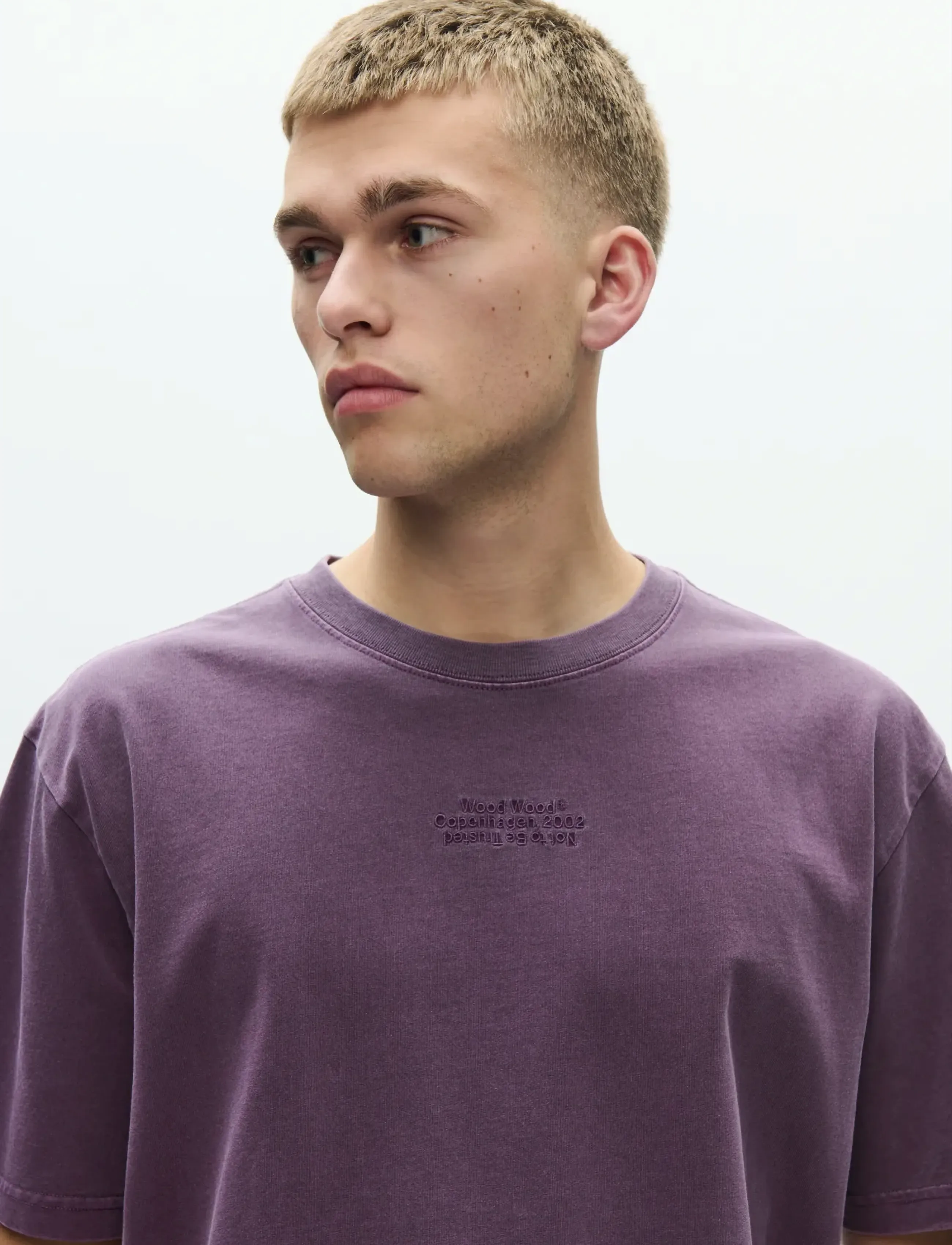 WOOD WOOD - WWOliver tee 25207 - short-sleeved t-shirts - vintage violet - 4