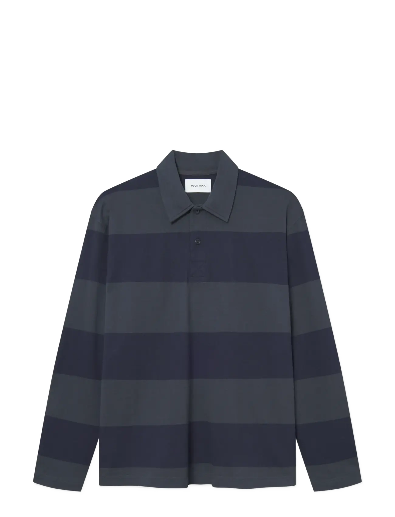 WOOD WOOD WWThiago polo 25210 - Tøj - BLACK SAND STRIPE / black