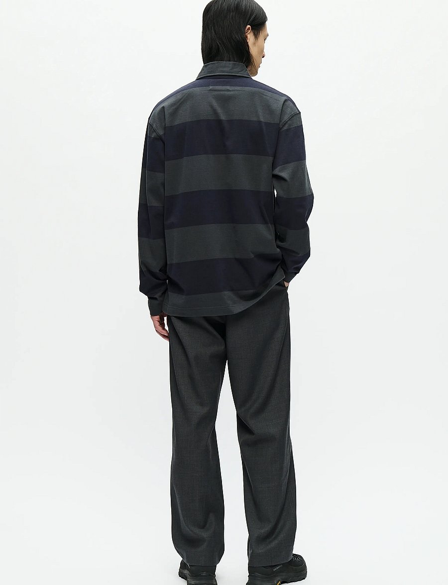 WOOD WOOD - WWThiago polo 25210 - langärmelig - black sand stripe - 3