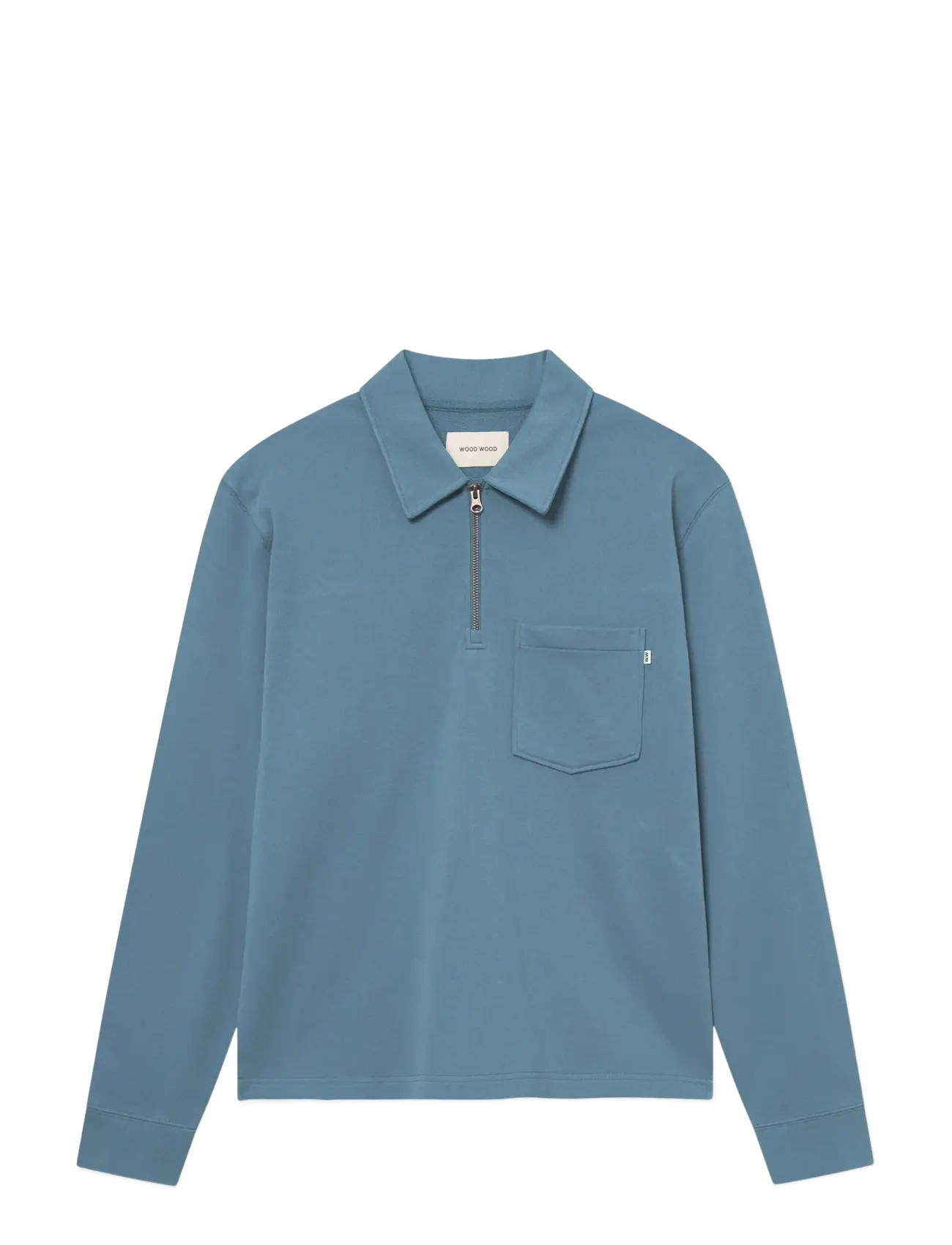 WOOD WOOD Wwandrew Half Zipper 25211 Blau - S - Herren