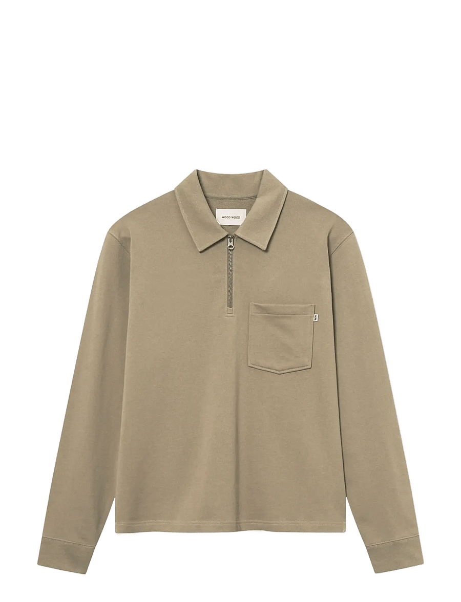 WOOD WOOD - WWAndrew half zipper 25211 - langærmede poloer - fallen rock - 1