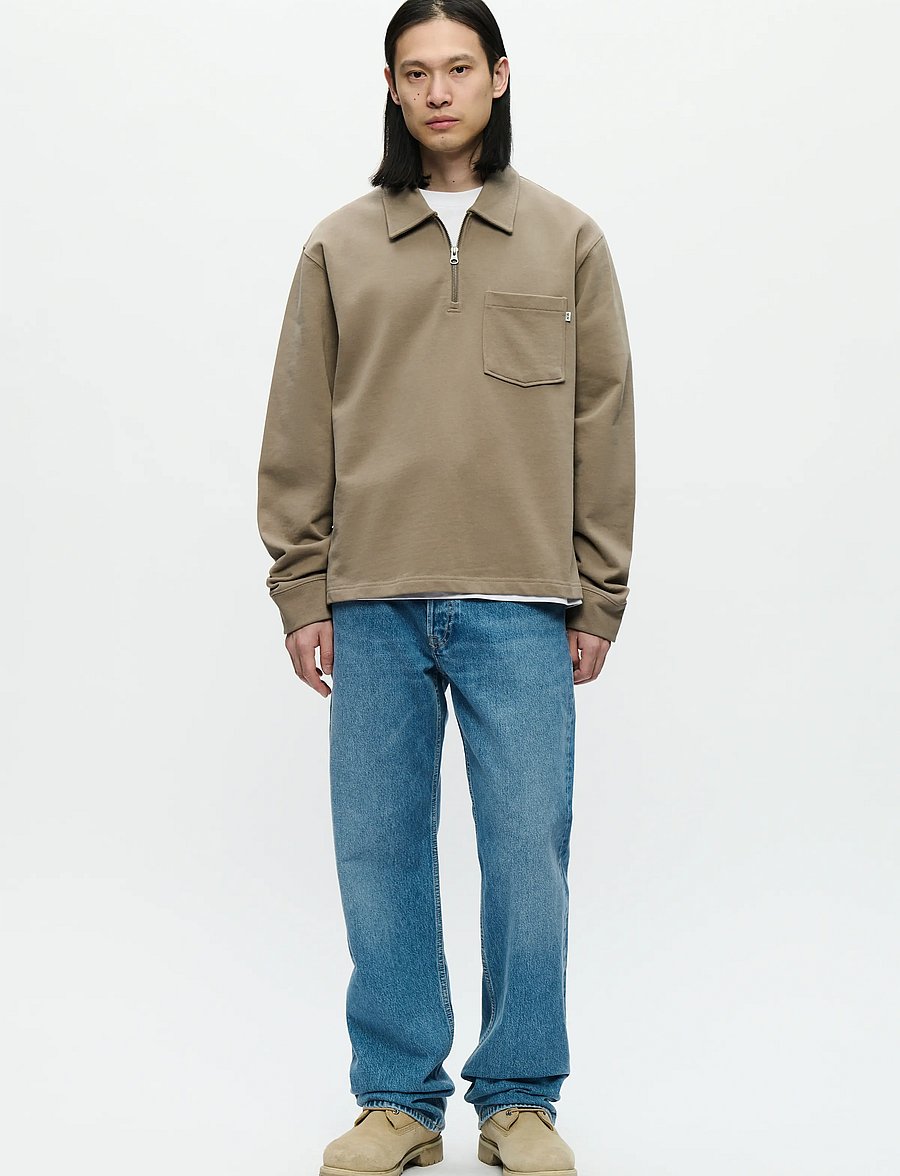 WOOD WOOD - WWAndrew half zipper 25211 - langærmede poloer - fallen rock - 2