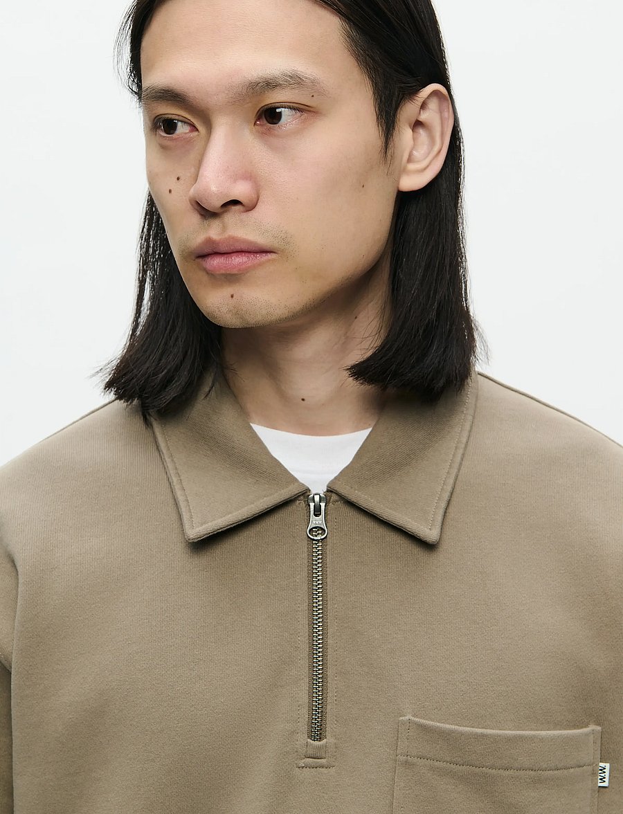 WOOD WOOD - WWAndrew half zipper 25211 - langærmede poloer - fallen rock - 4