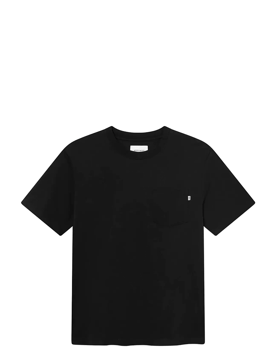 WOOD WOOD - WWBobby pocket tee 25220 - lühikeste varrukatega t-särgid - black - 1